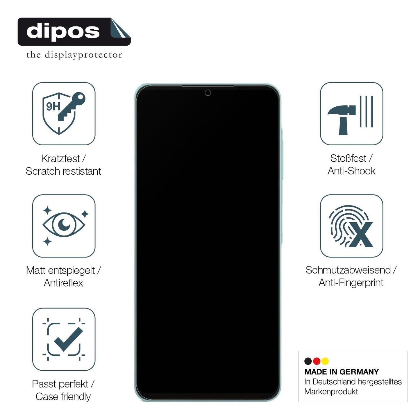 2x 9H Schutzfolie matt für Samsung Galaxy A06 5G P (7)