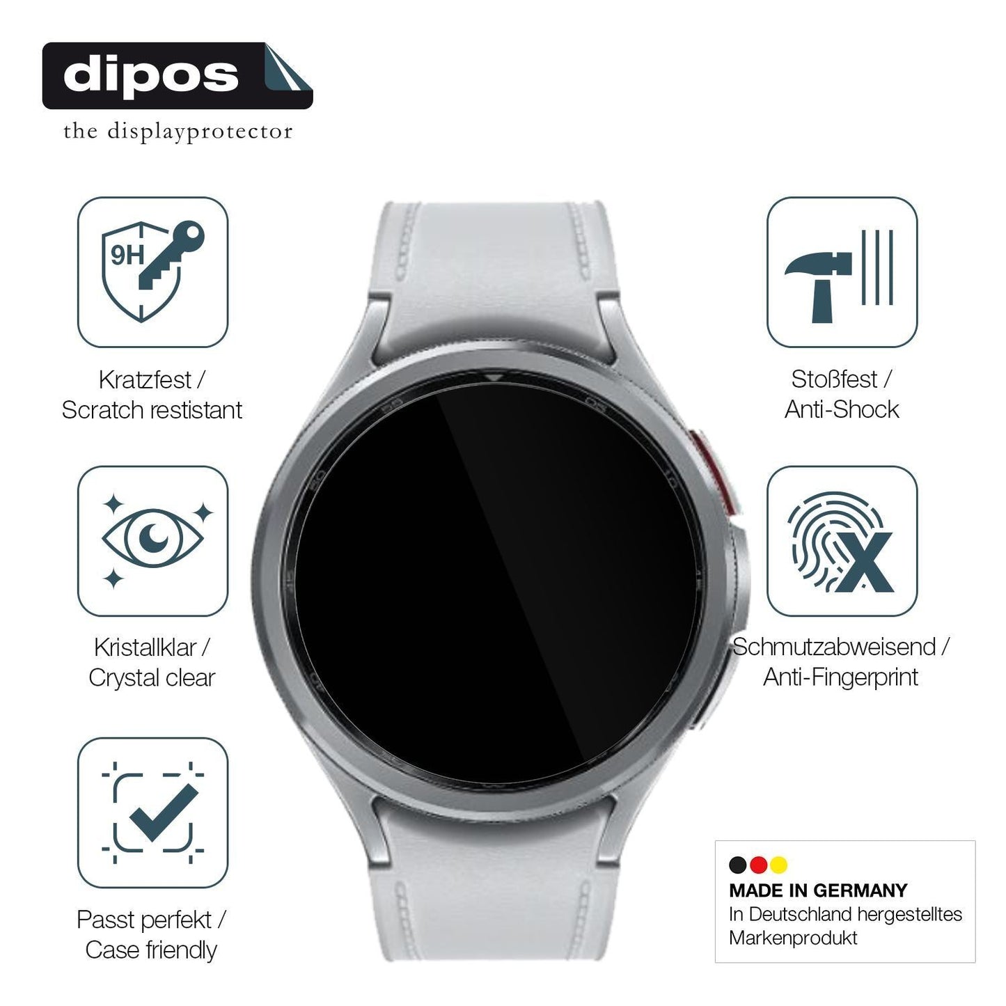 2x 9H Schutzfolie für Samsung Galaxy Watch 6 Class (7)