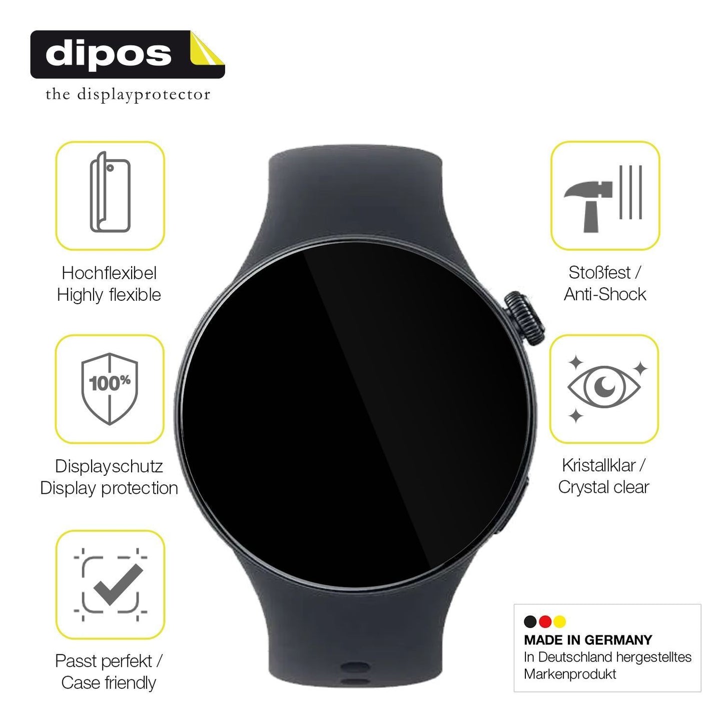 2x 3D Full Cover Schutzfolie für Vivo Watch 5 (7)