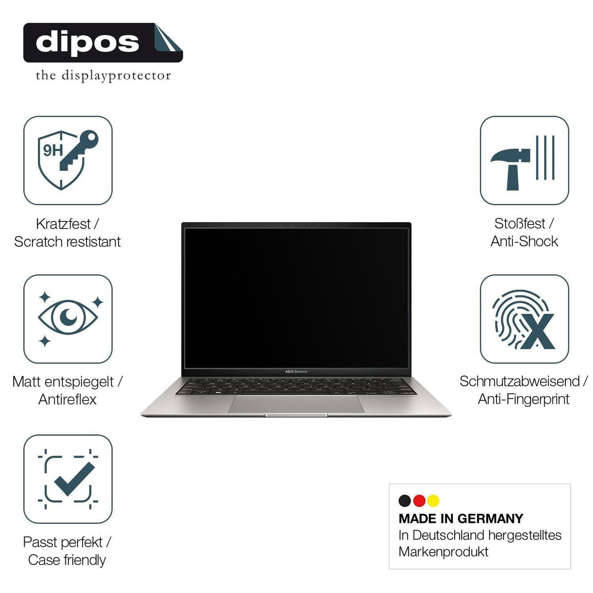 2x 9H Schutzfolie matt für Asus ZenBook S 13 OLED (7)