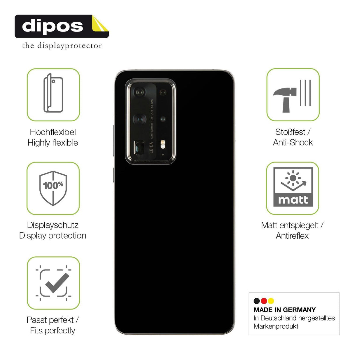 2x Full Cover Schutzfolie matt für Huawei P40 Pro (7)