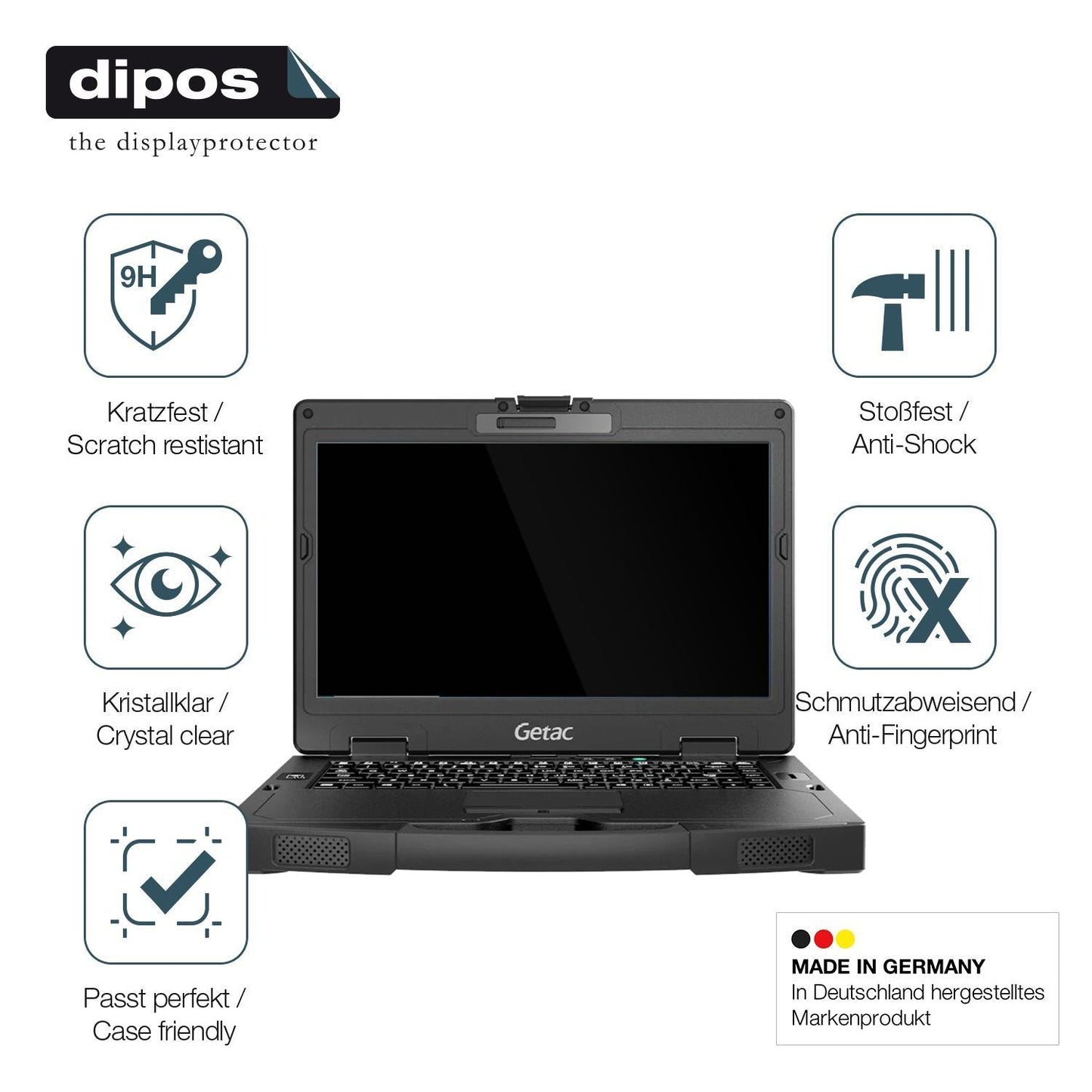 2x 9H Schutzfolie für Getac S410 G4 Panzerfolie (7)