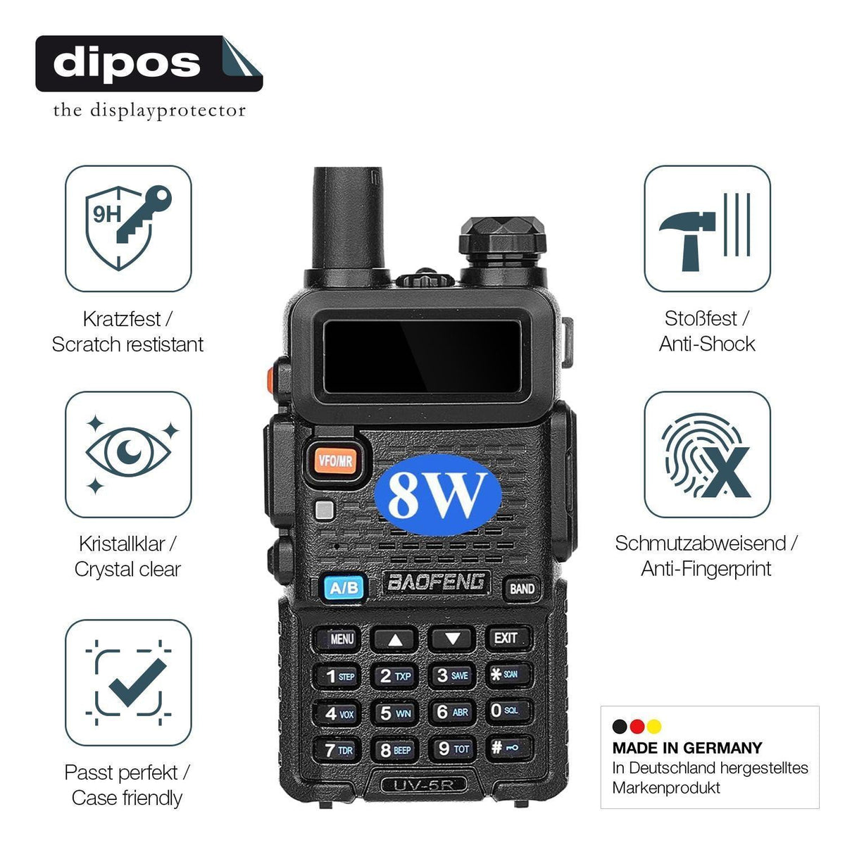 2x 9H Schutzfolie für BAOFENG BF UV-5R Panzerfolie (7)