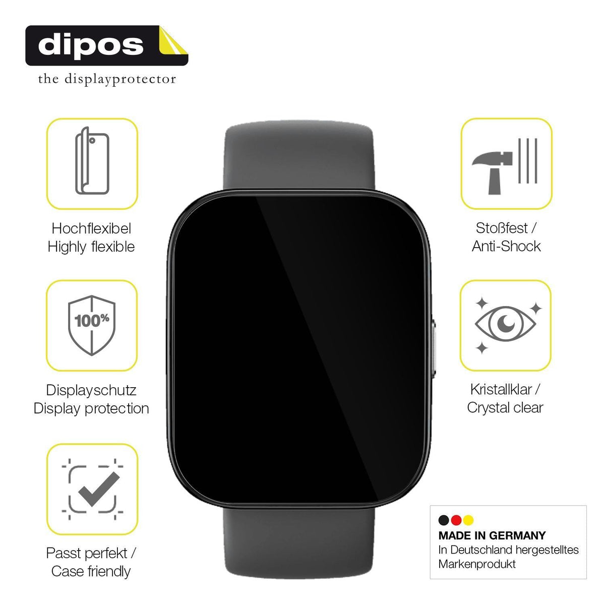 2x 3D Full Cover Schutzfolie für Amazfit Bip 5 46m (7)
