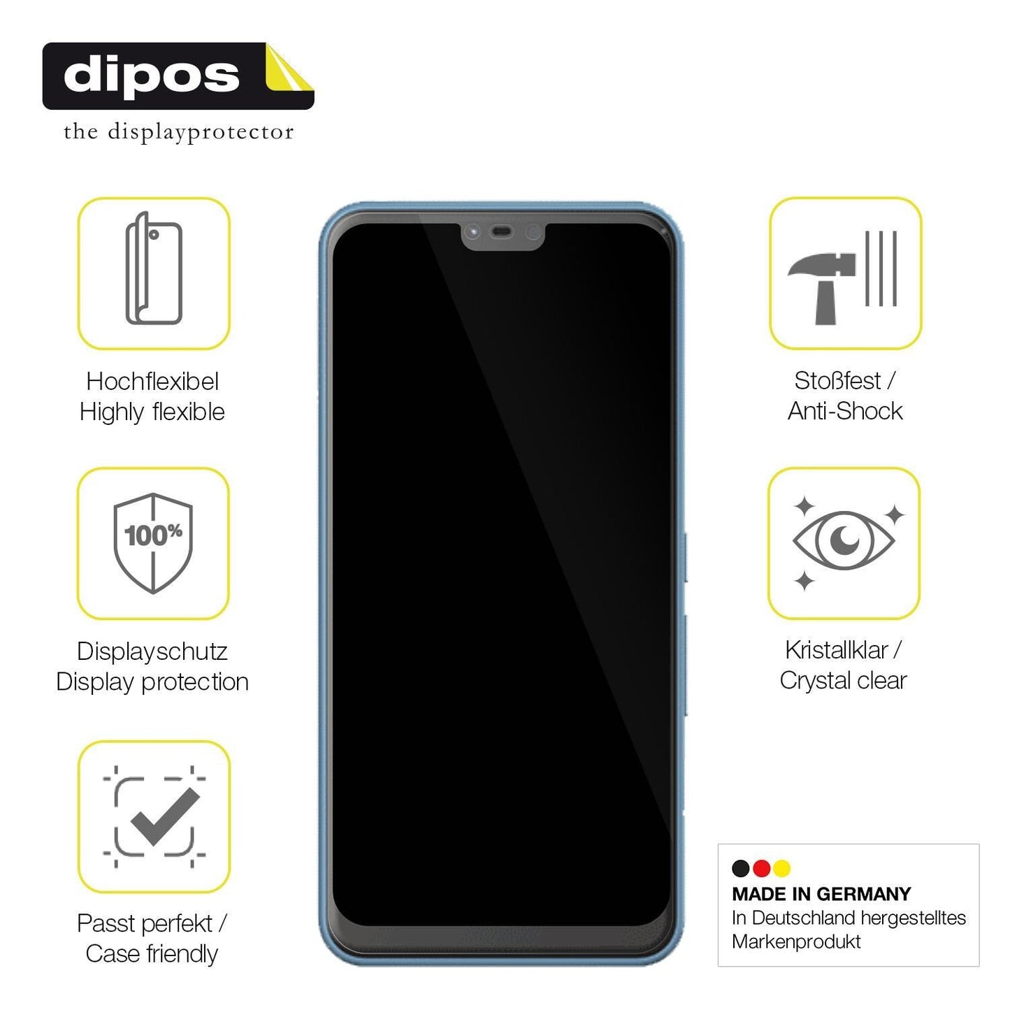 2x 3D Full Cover Schutzfolie für Fujitsu Arrows J (7)