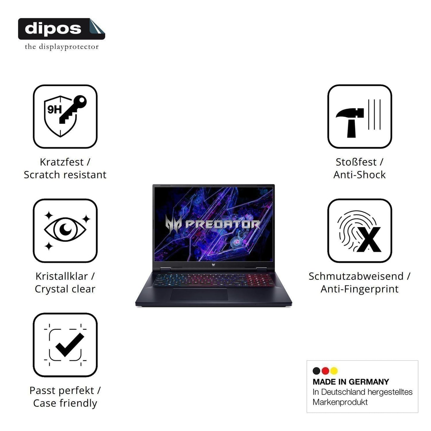 2x 9H Schutzfolie für acer Predator Helios Neo 18 (7)