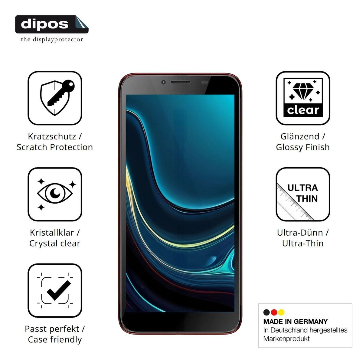 4x Schutzfolie klar für Danew Konnect 557 Display- (7)