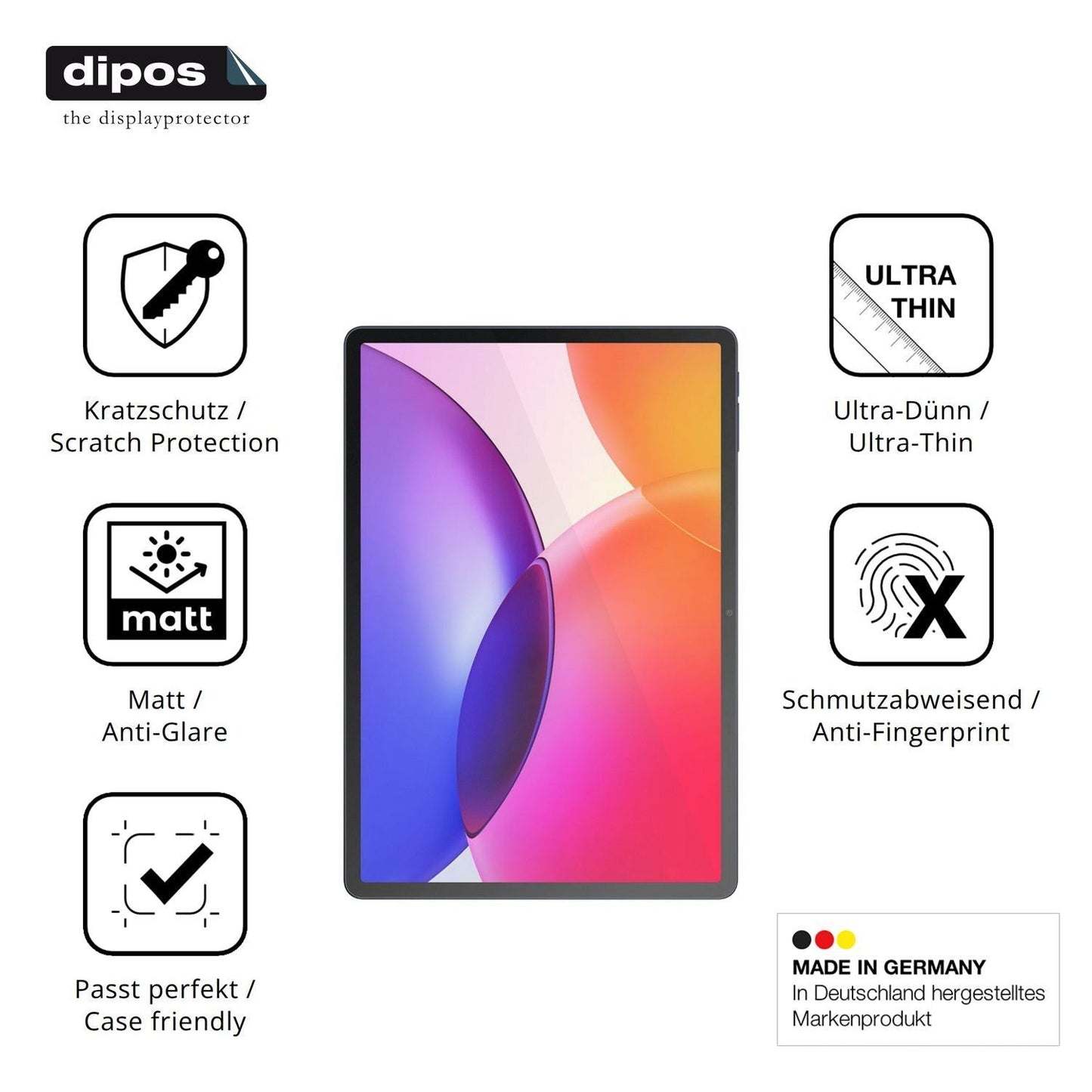 2x Schutzfolie matt für TCL Tab A1 Plus 12.2 Displ (7)