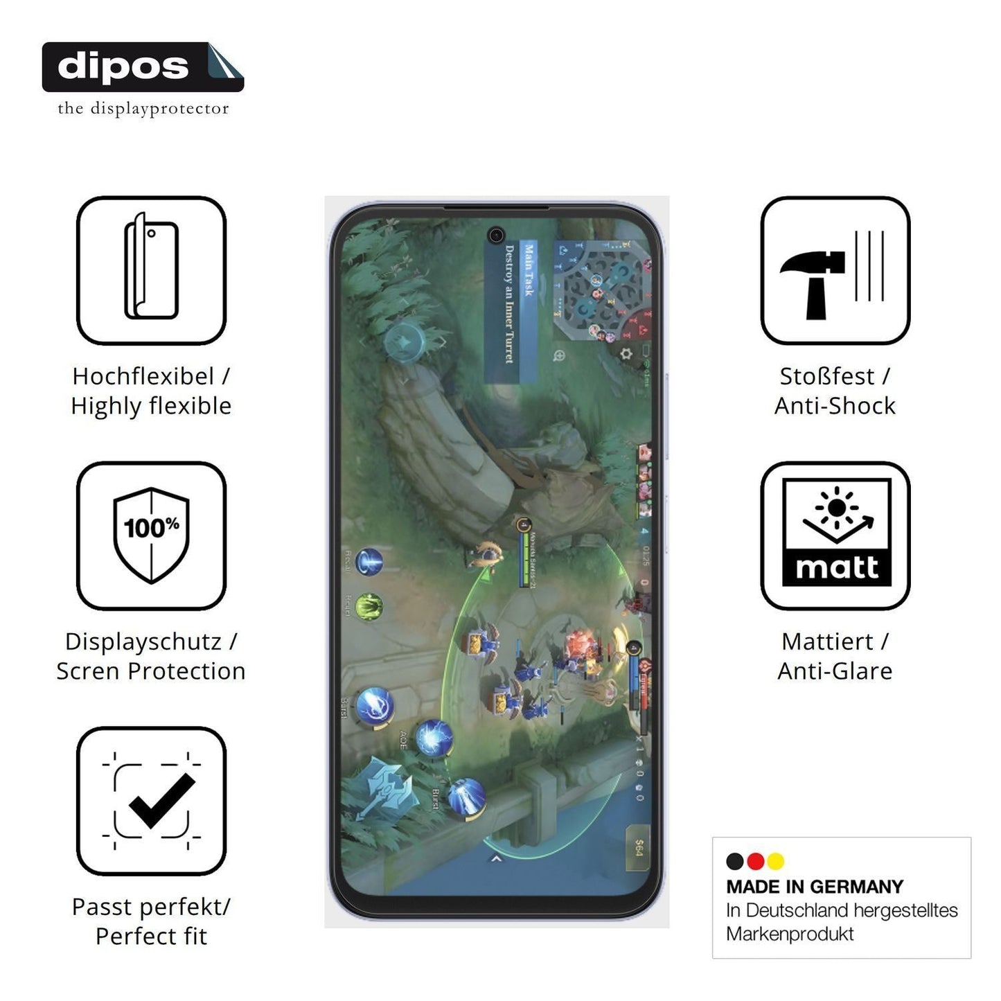 2x Full Cover Schutzfolie matt für Oppo A6k (7)