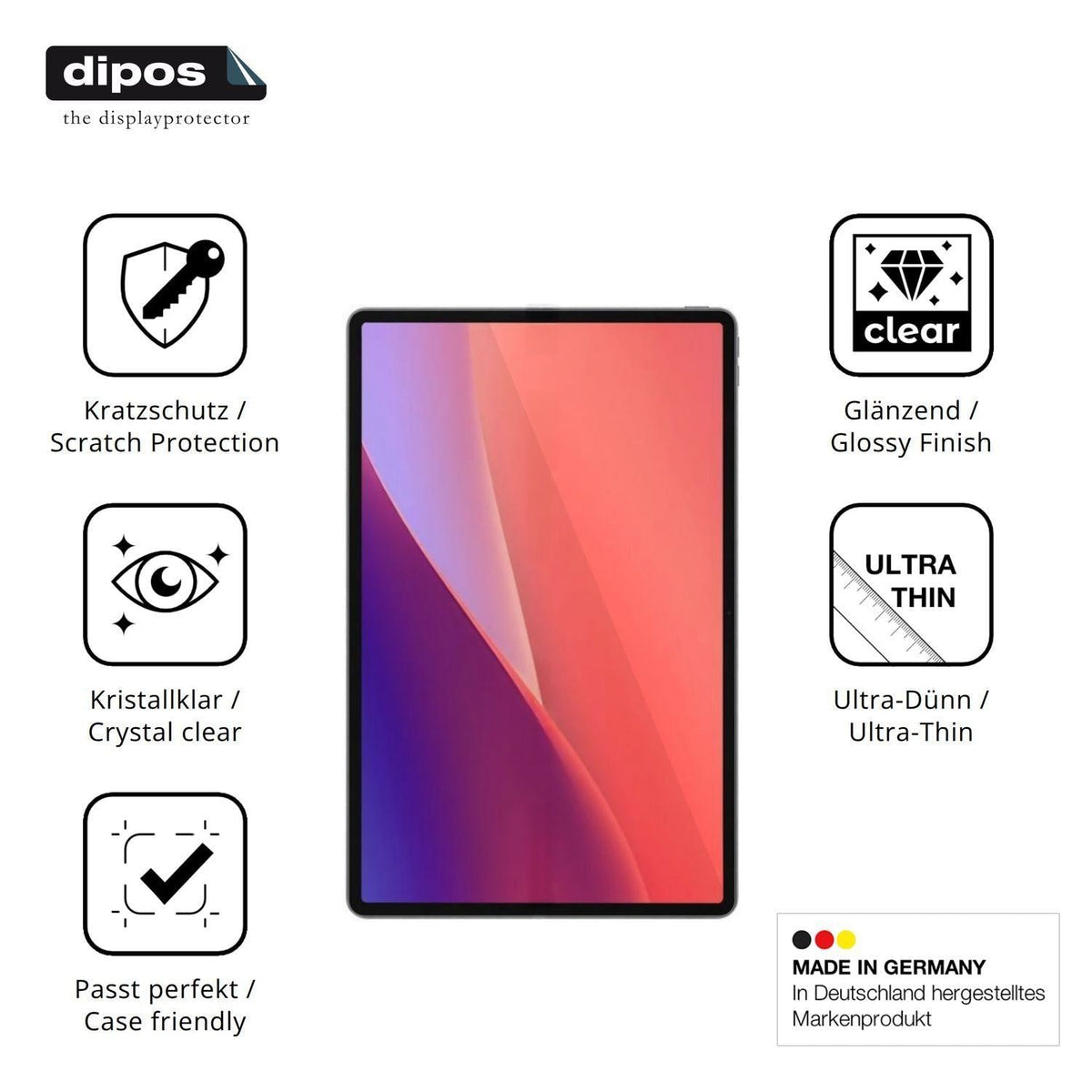 2x Schutzfolie klar für Lenovo Xiaoxin Pad Pro 13 (7)