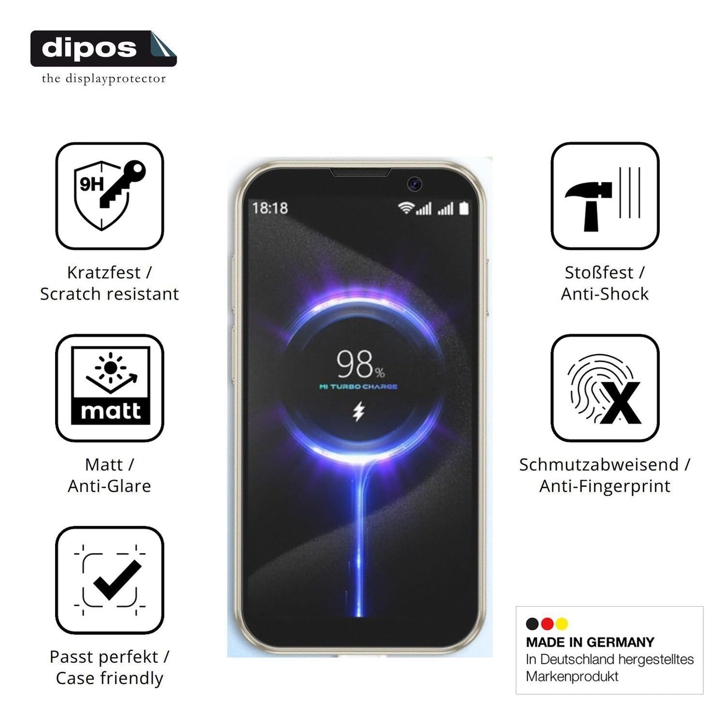 2x 9H Schutzfolie matt für Hipipooo Mini Smartphon (7)
