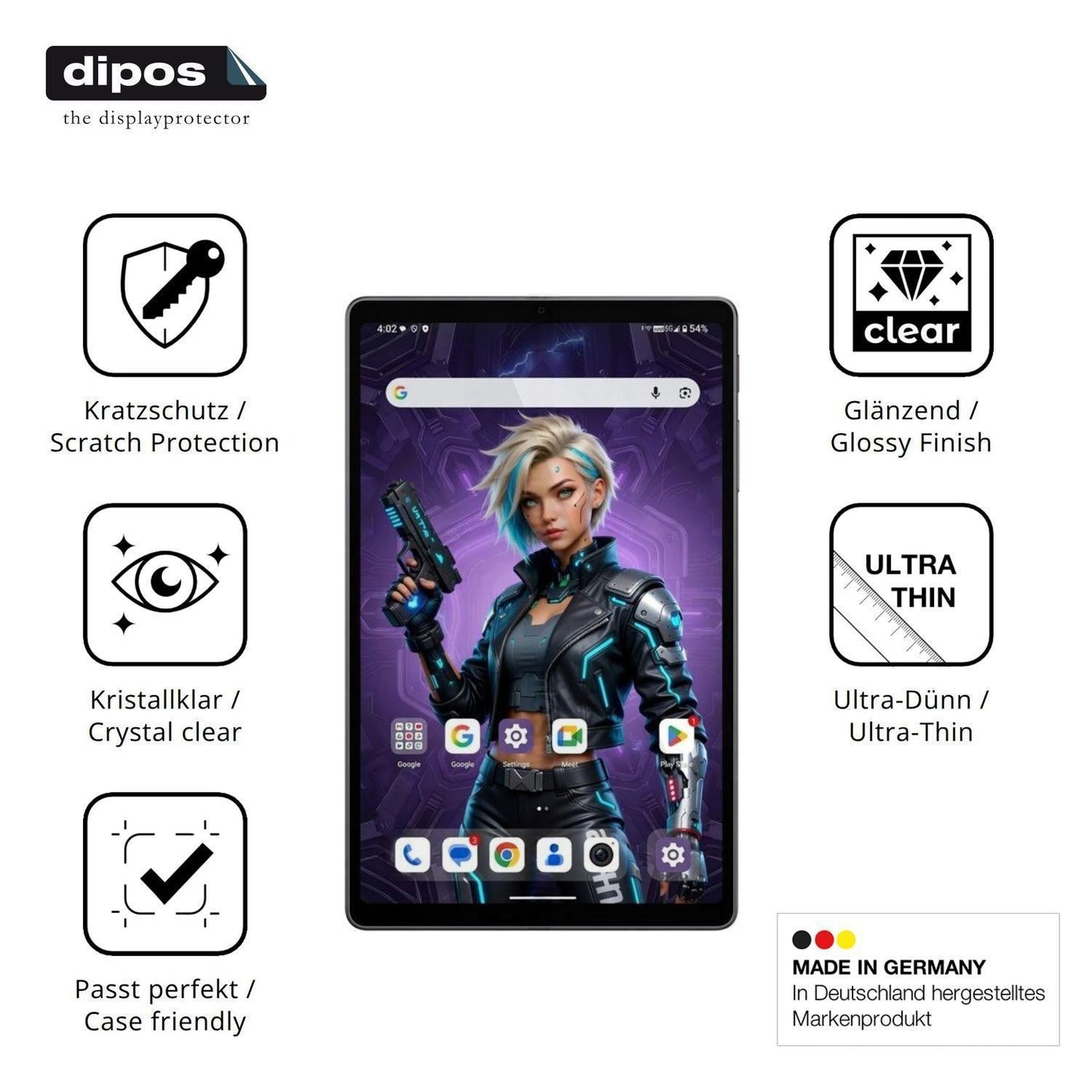 2x Schutzfolie klar für Alldocube iPlay 80 mini Ul (7)