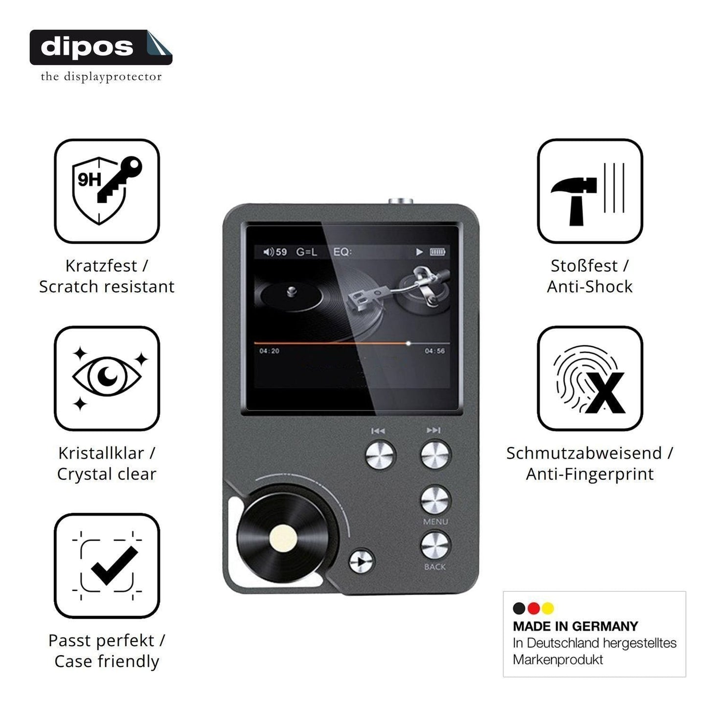 2x 9H Schutzfolie für Ouitble Hi Res MP3-Player Pa (7)