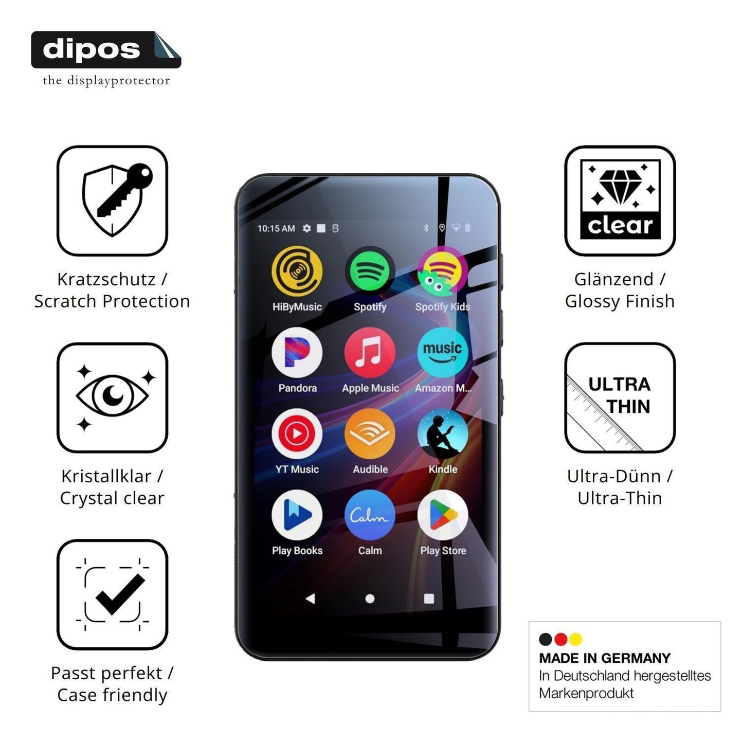 4x Schutzfolie klar für innioasis G5 MP3-Player Di (7)