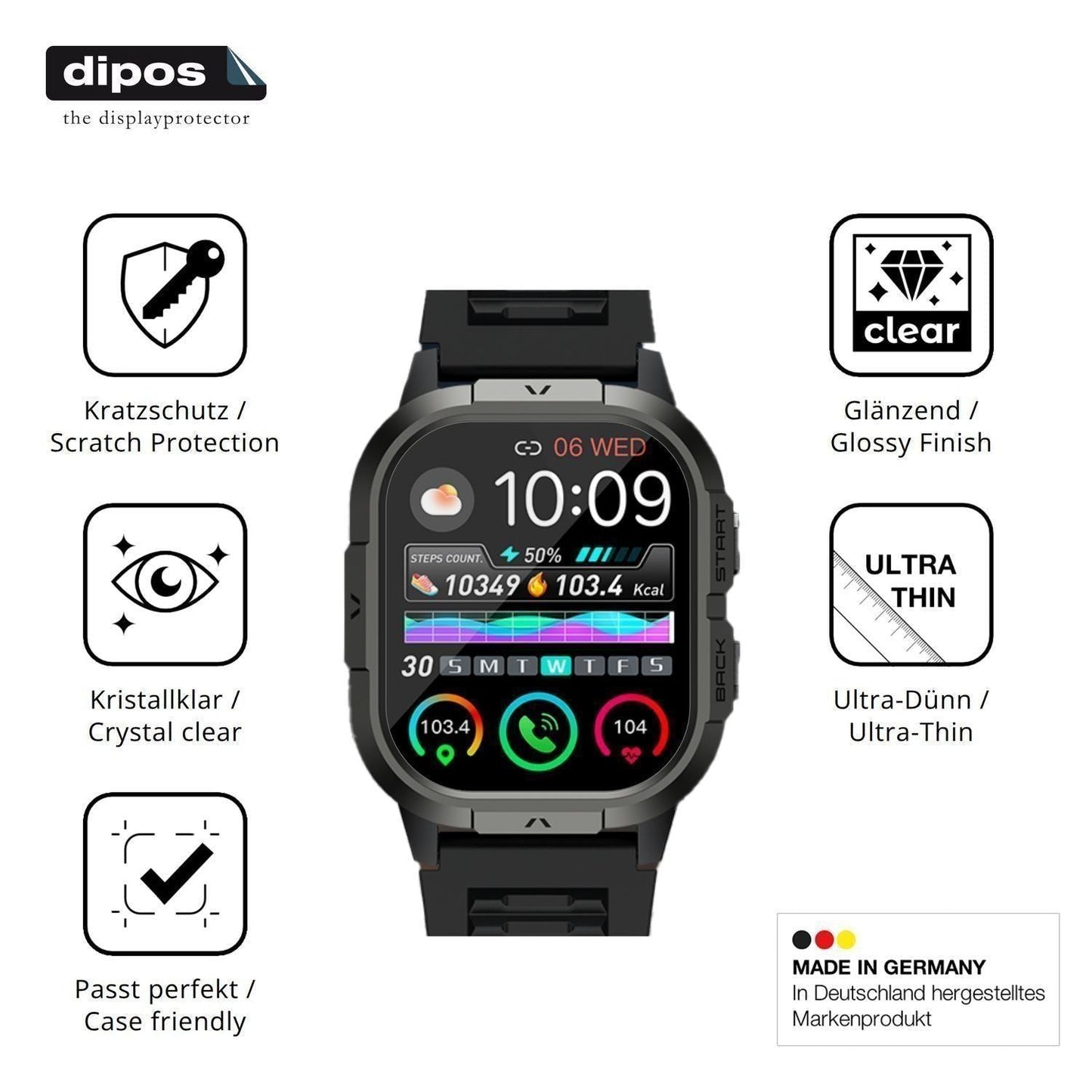 6x Schutzfolie klar für zhizhi P110 Display-Schutz (7)