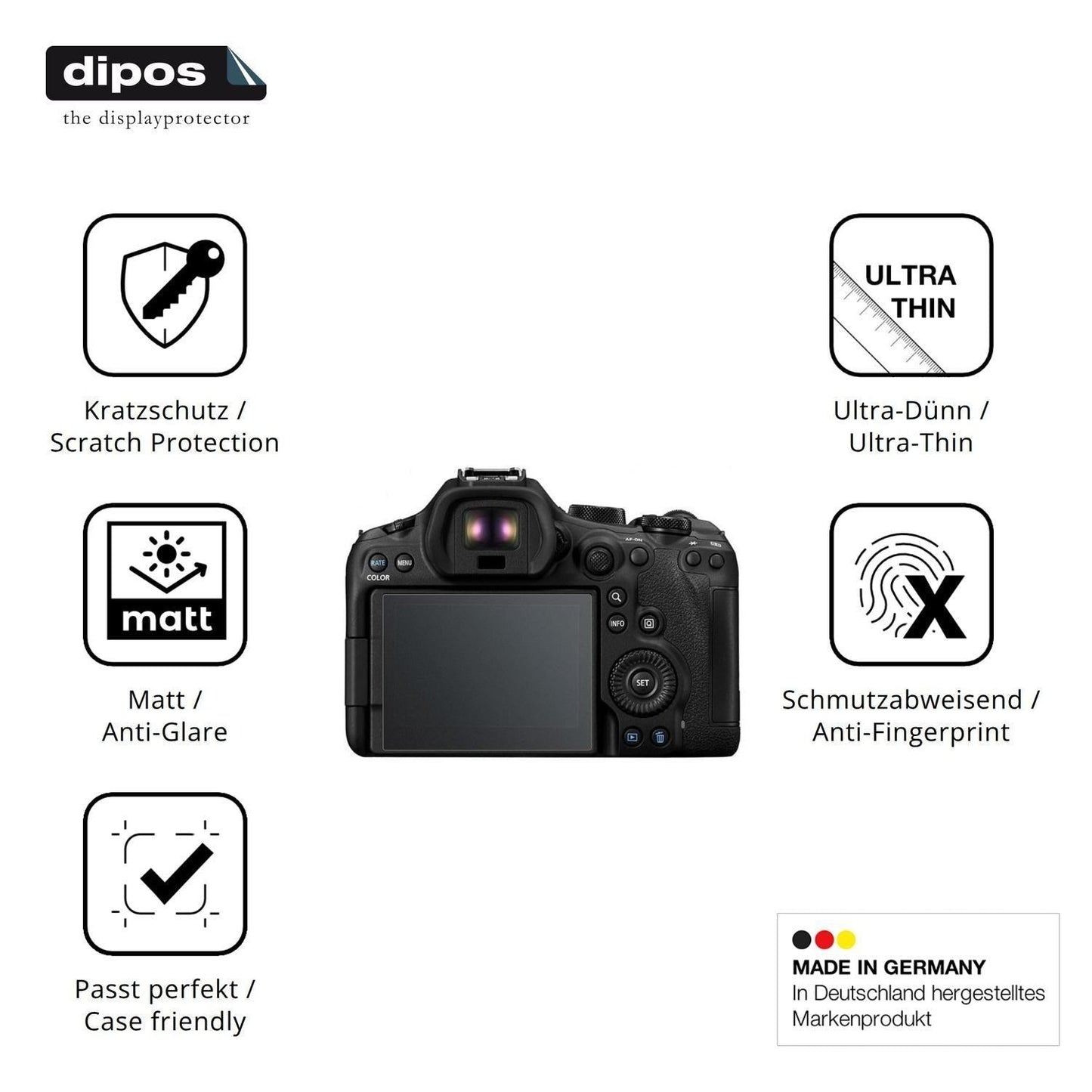 4x Schutzfolie matt für Canon EOS R6 Mark III Disp (7)