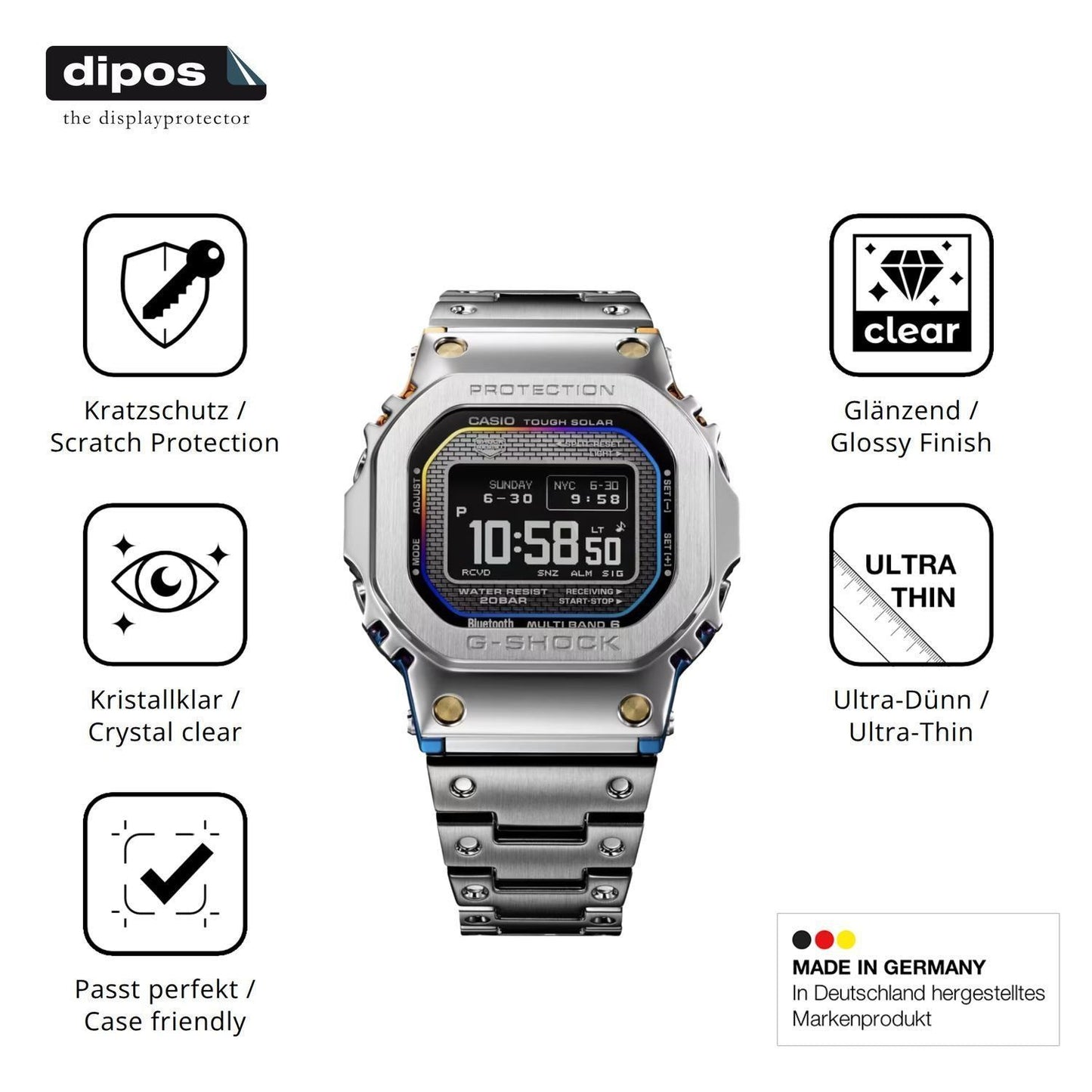 6x Schutzfolie klar für Casio G-Shock GMW-BZ5000RC (7)
