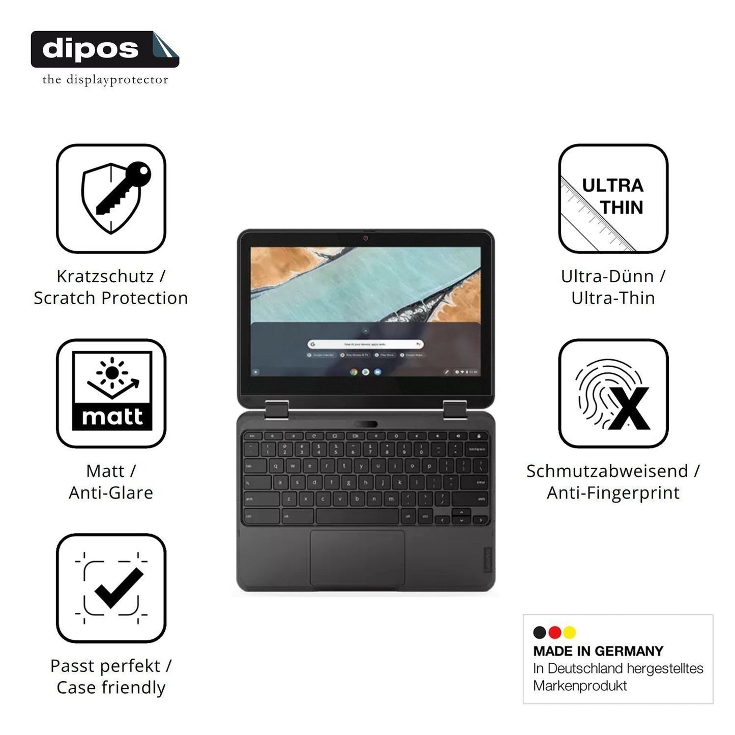 2x Schutzfolie matt für Lenovo 300e Chromebook Gen (7)