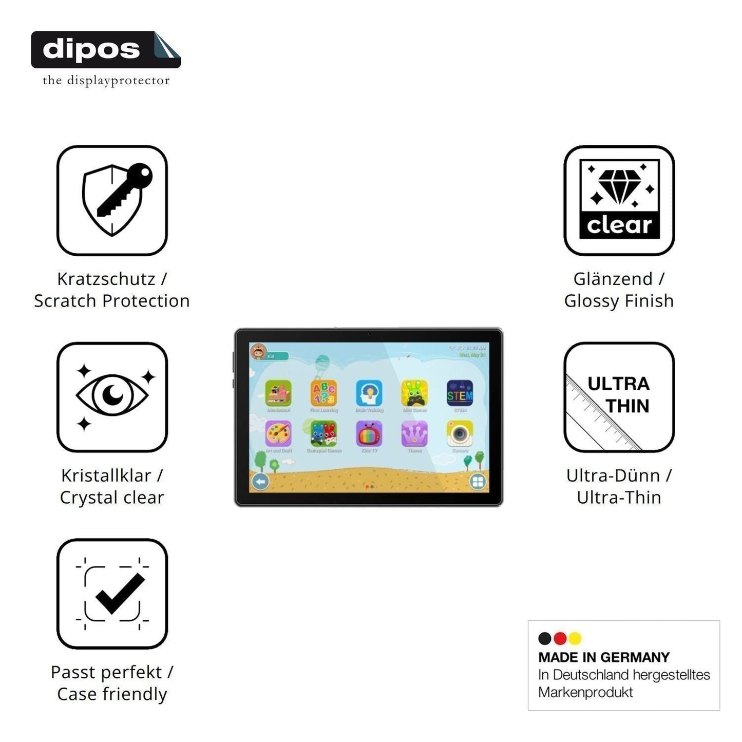 2x Schutzfolie klar für Sky Devices Kids Pro 1 Dis (7)