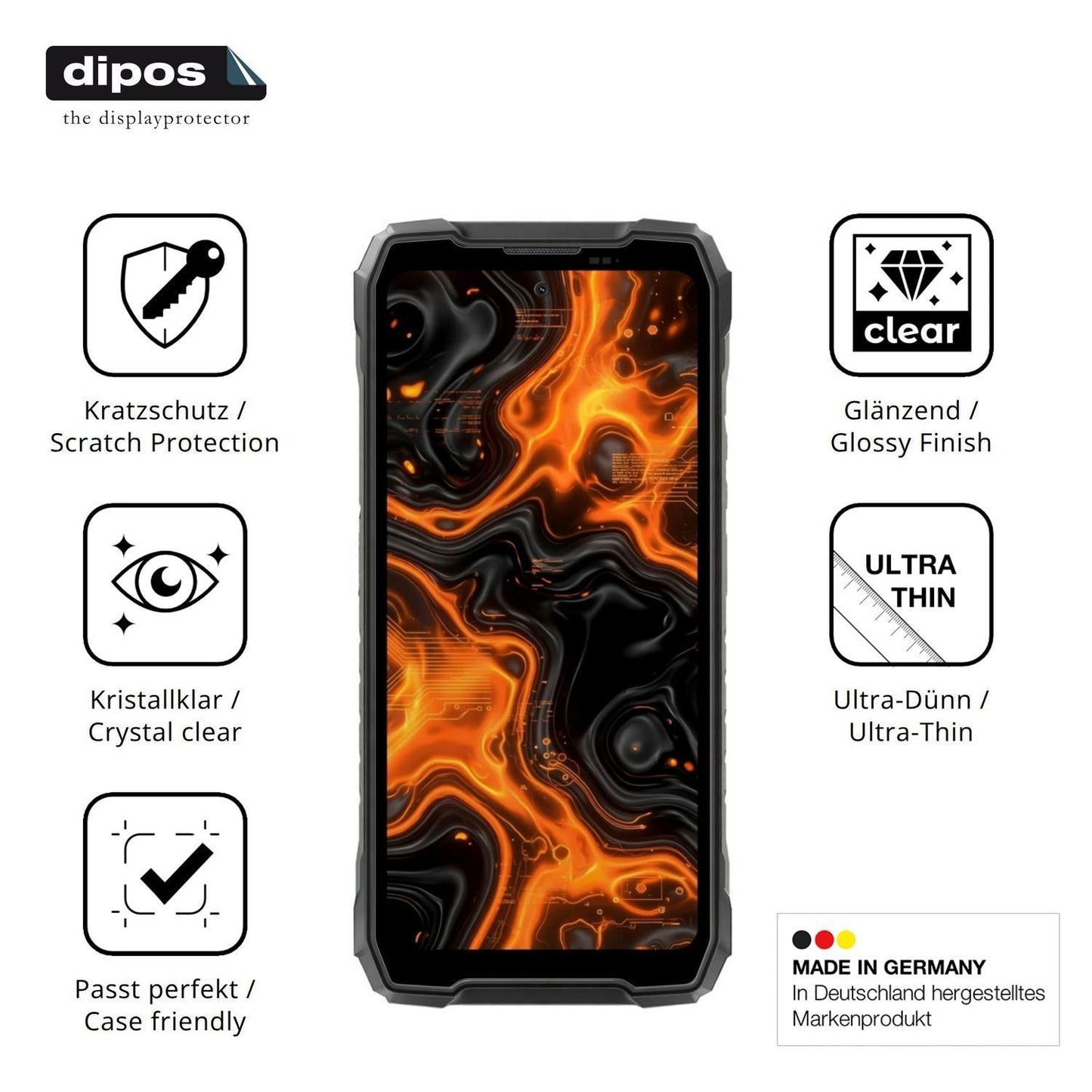 4x Schutzfolie klar für Blackview Rock 5 Display-S (7)
