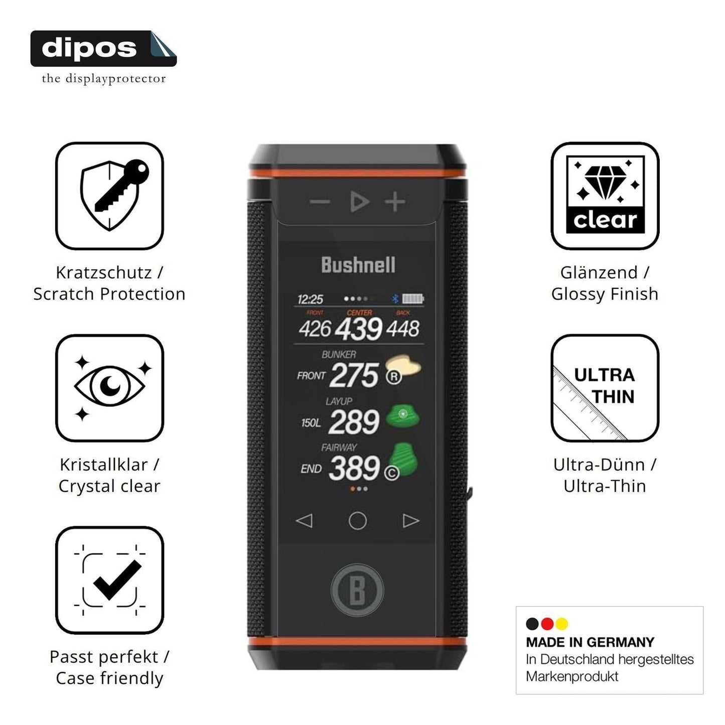 4x Schutzfolie klar für Bushnell Wingman HD Displa (7)