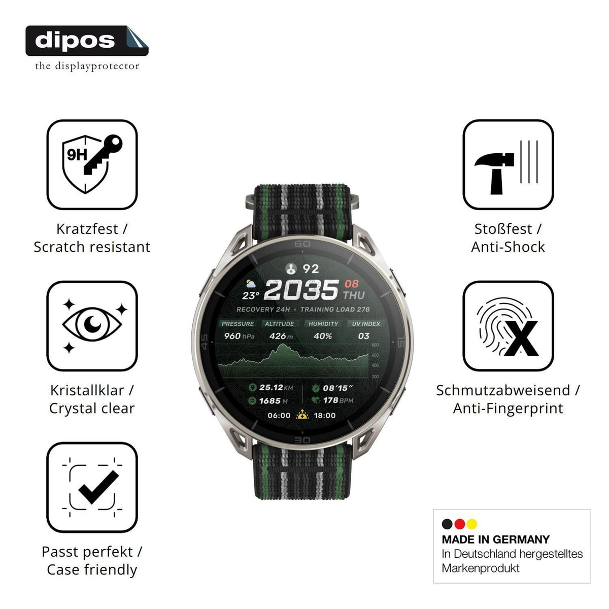 2x 9H Schutzfolie für Amazfit Cheetah 2 Ultra Panz (7)
