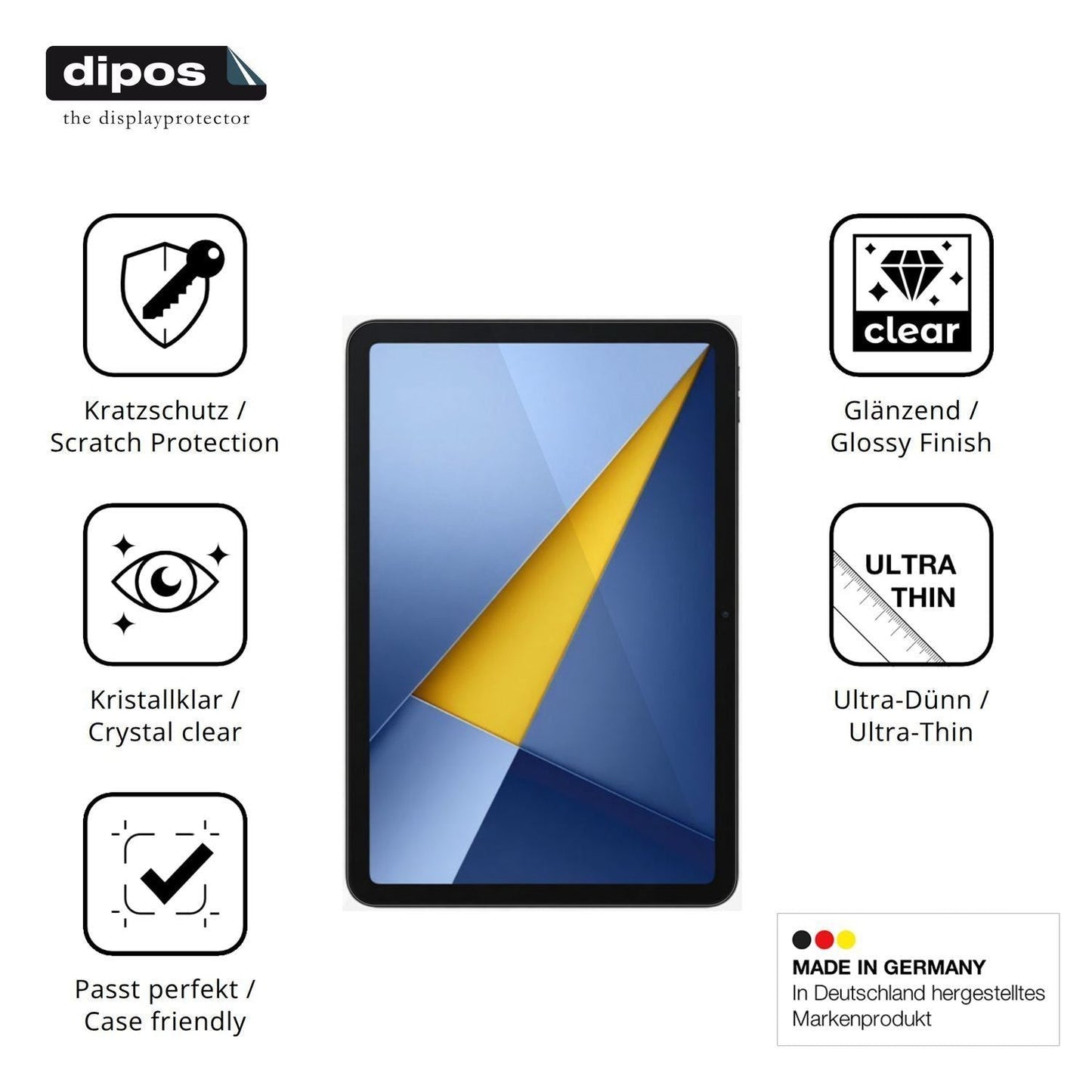 2x Schutzfolie klar für POCO Pad C1 Display-Schutz (7)