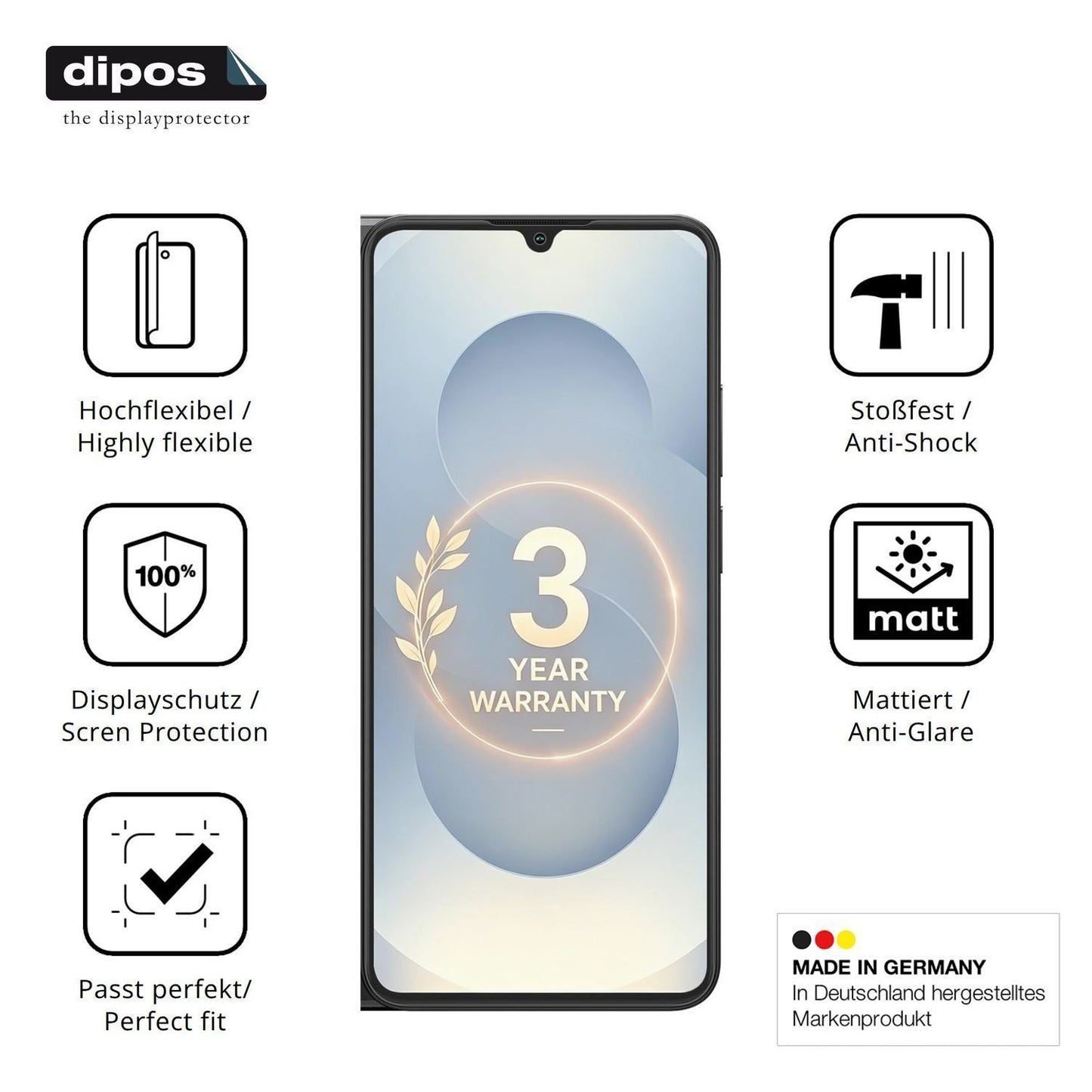 2x Full Cover Schutzfolie matt für Blackview Wave (7)