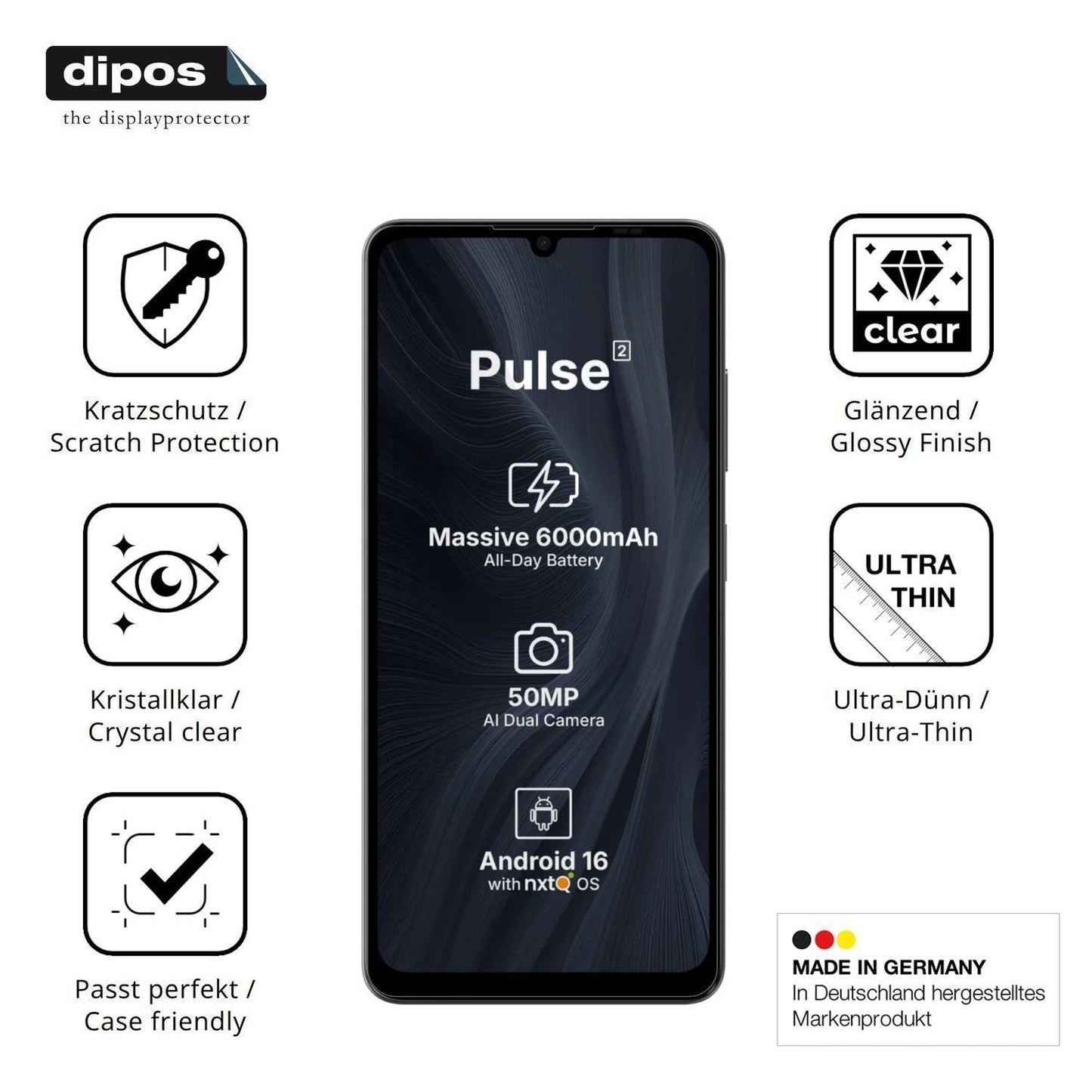 4x Schutzfolie klar für Aiplus AI+ Pulse 2 Display (1)