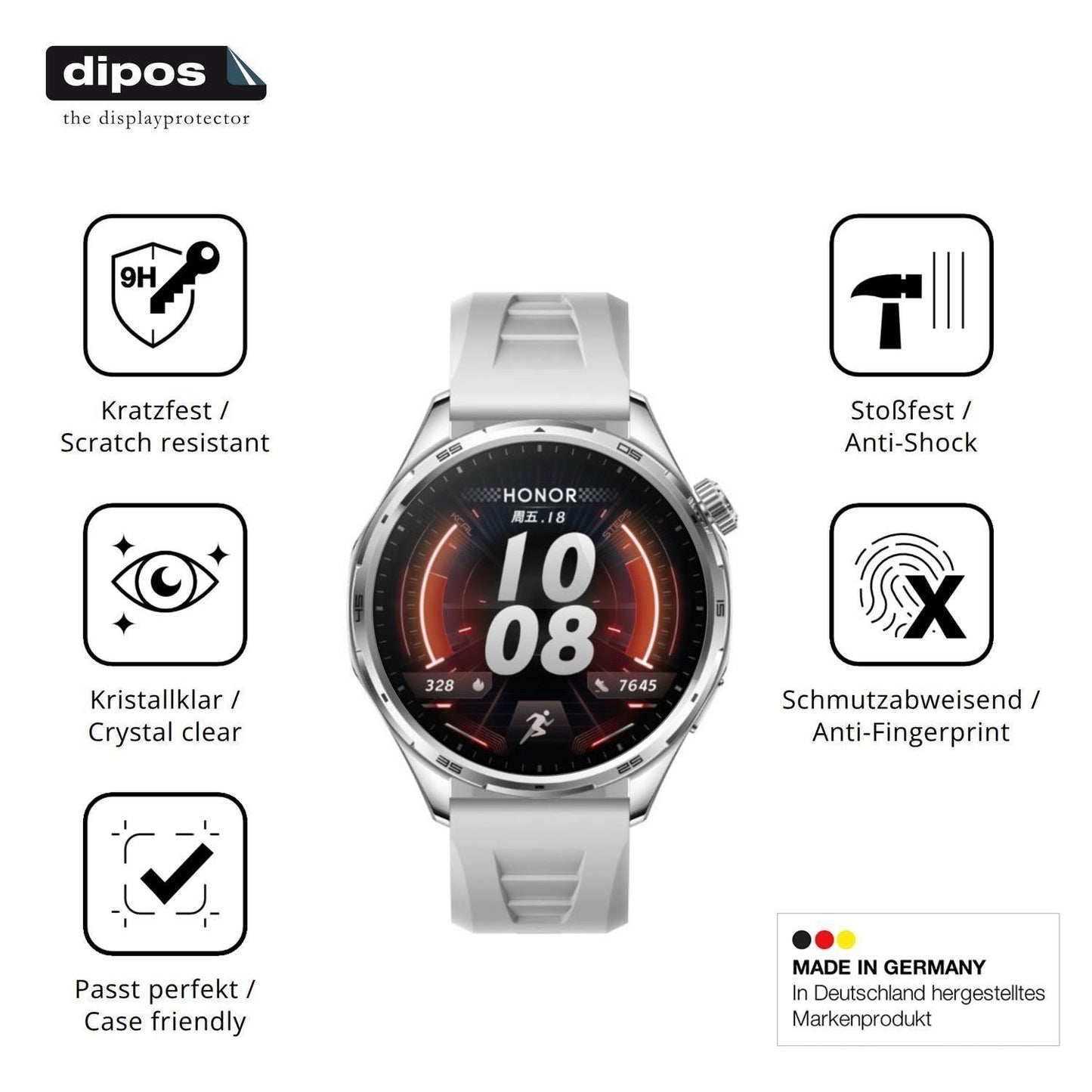 2x 9H Schutzfolie für Honor Watch 6 Plus Panzerfol (7)