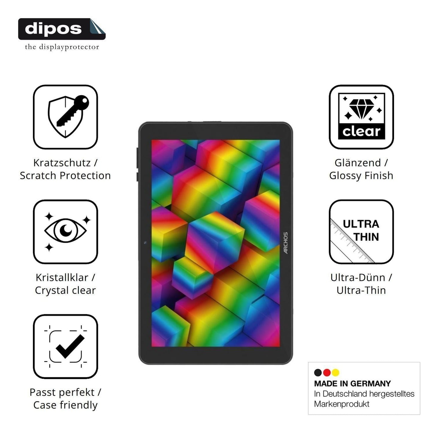 2x Schutzfolie klar für Archos Oxygen 101s Ultra D (7)