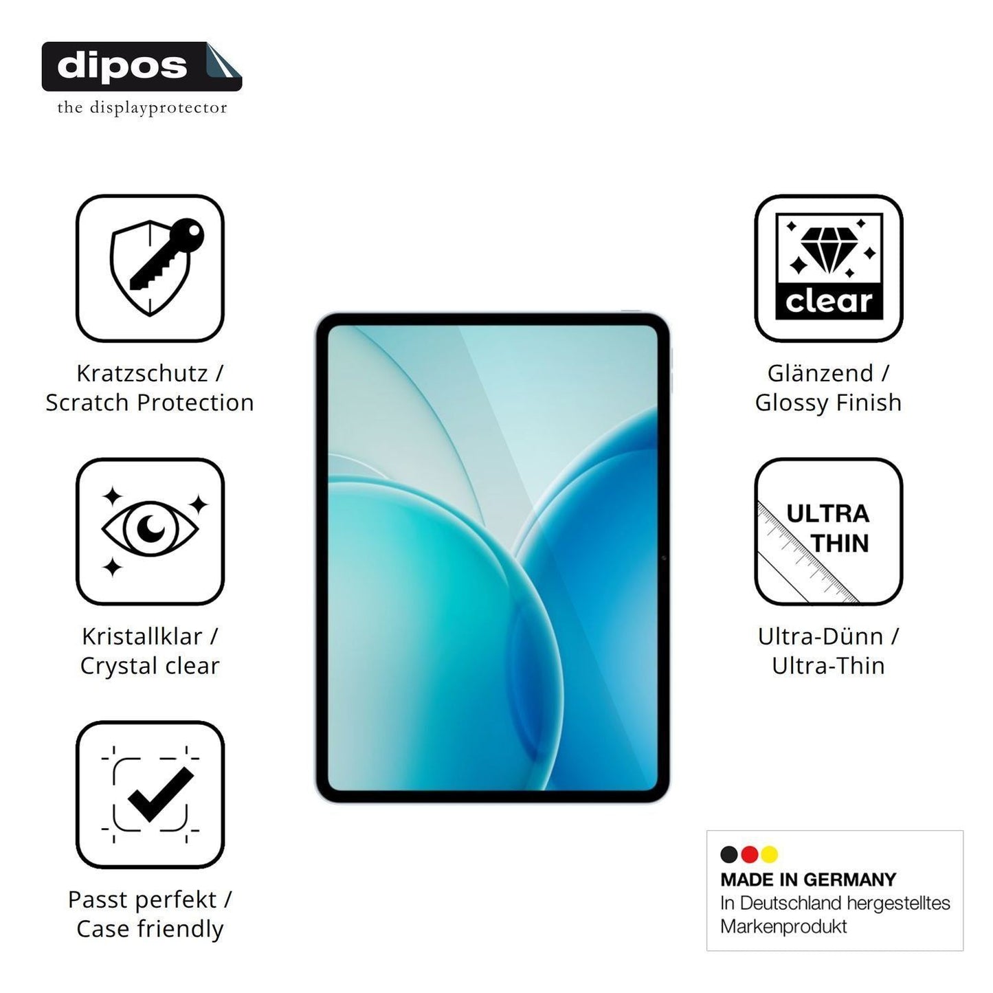 2x Schutzfolie klar für Oppo Pad 6 Display-Schutzf (7)