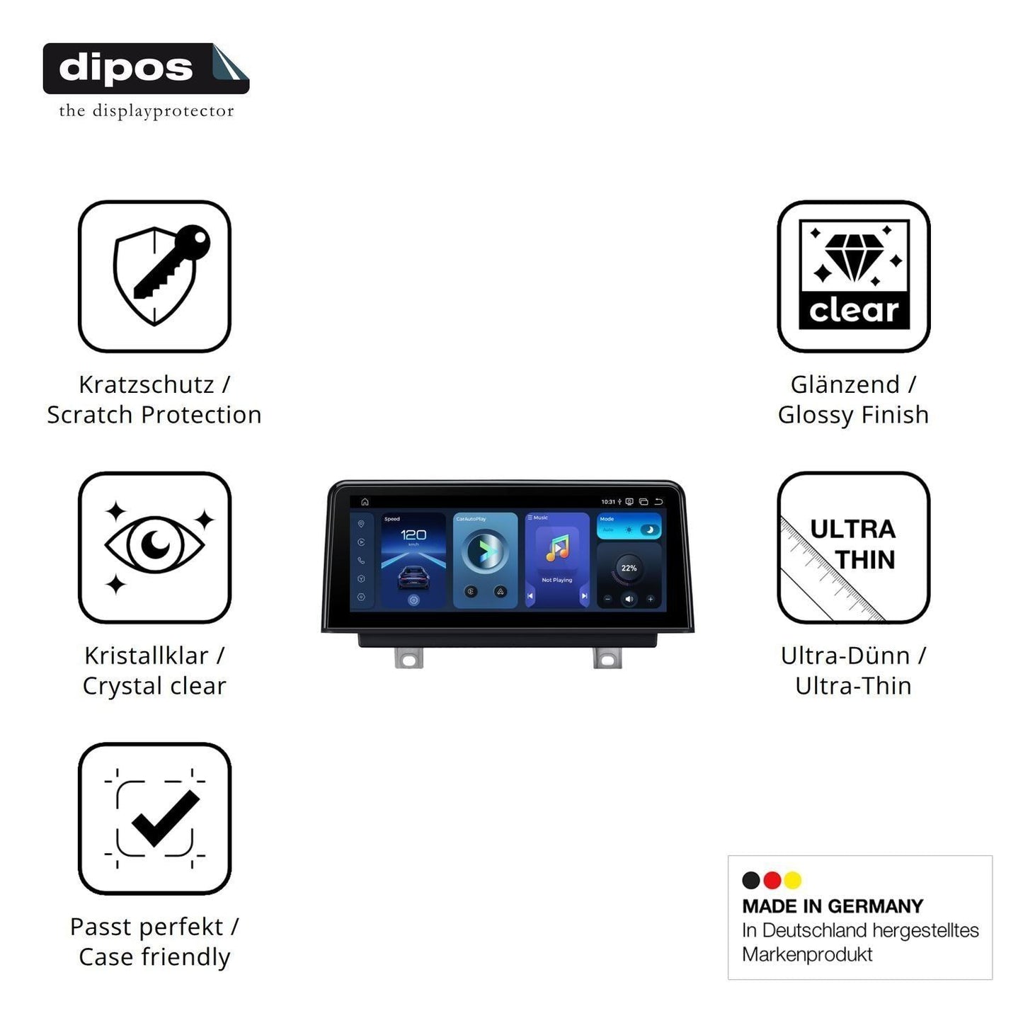 2x Schutzfolie klar für Xtrons QBBH14NBTH Display- (7)