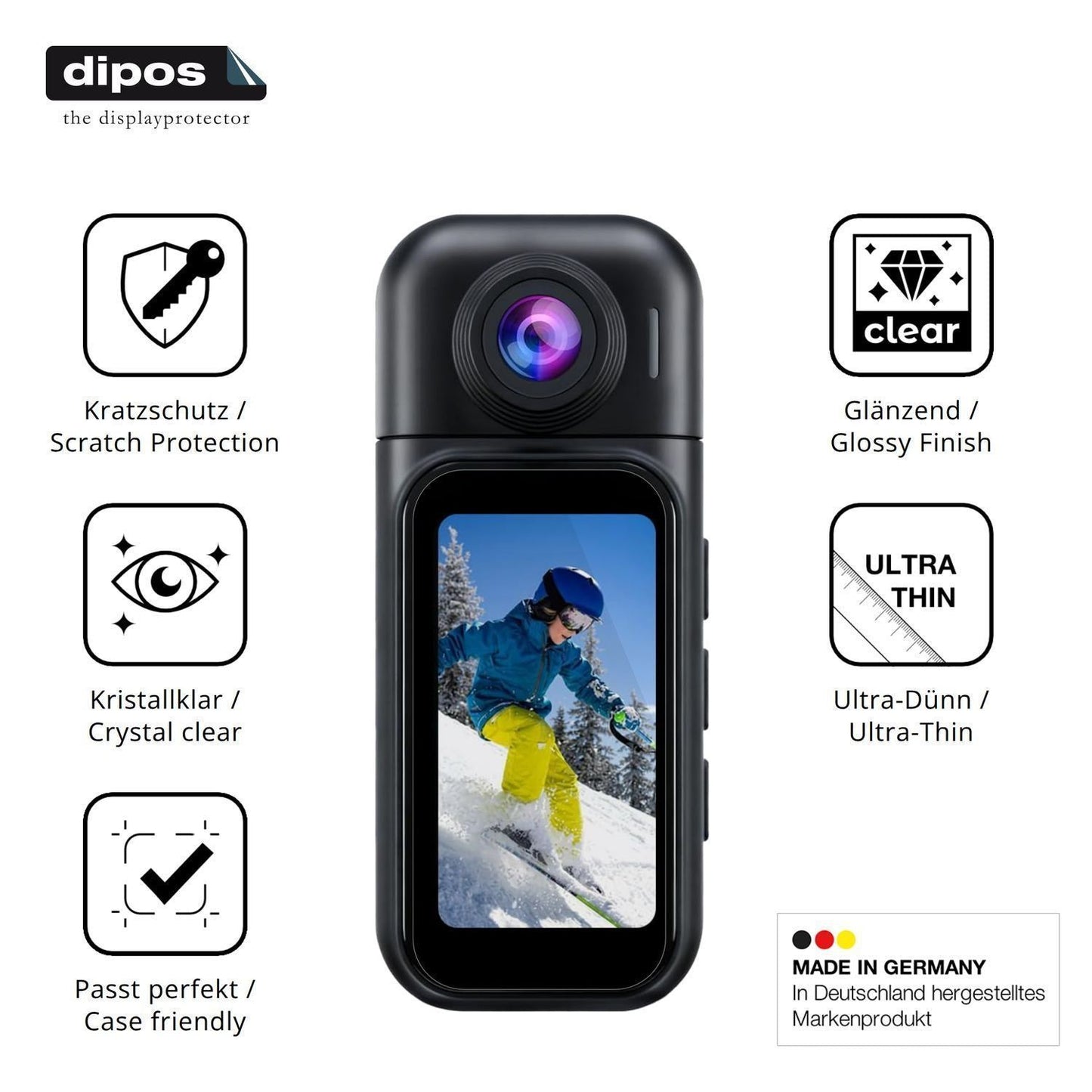 4x Schutzfolie klar für YMBZY 4K Mini Action Cam D (7)