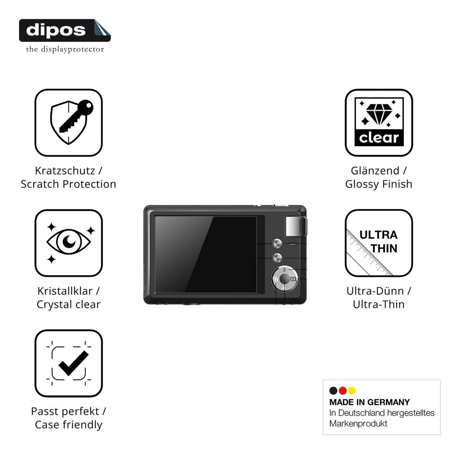 4x Schutzfolie klar für LONGYI WD08 Display-Schutz (7)