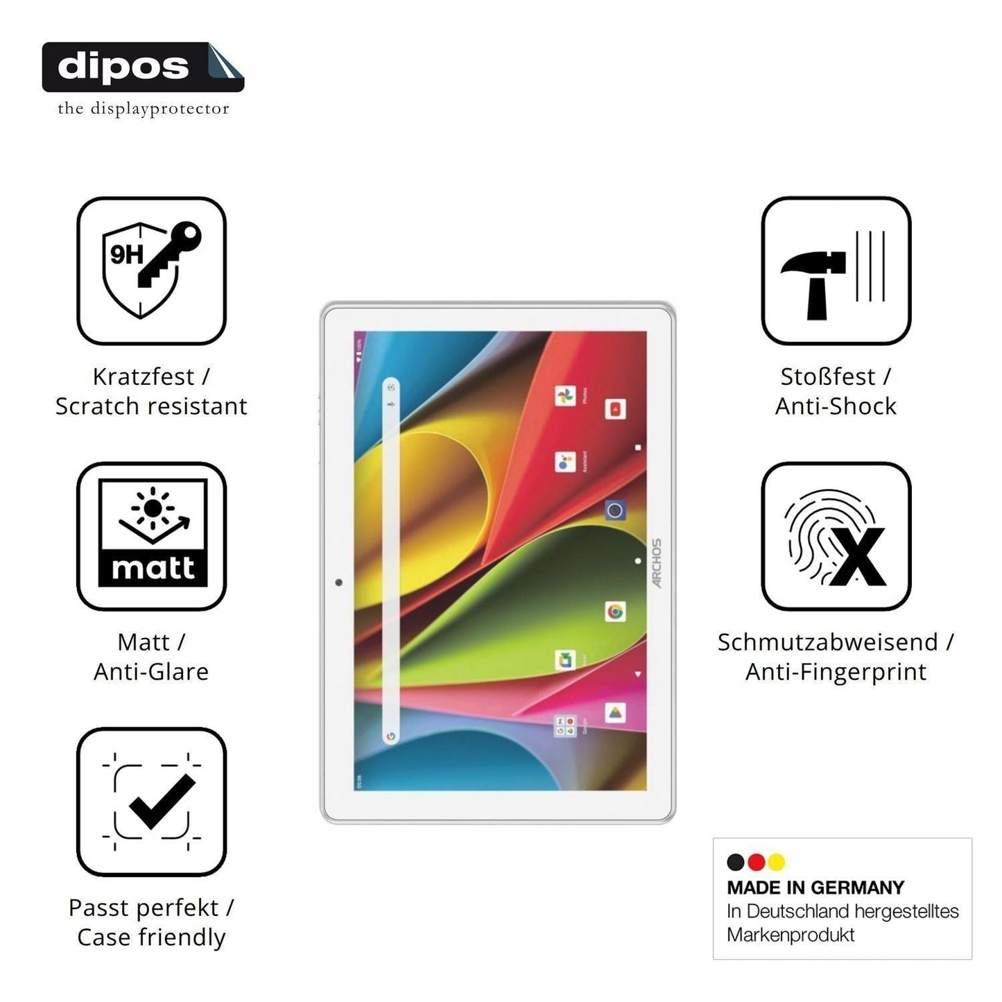 2x 9H Schutzfolie matt für Archos T101 FHD2 WiFi P (7)