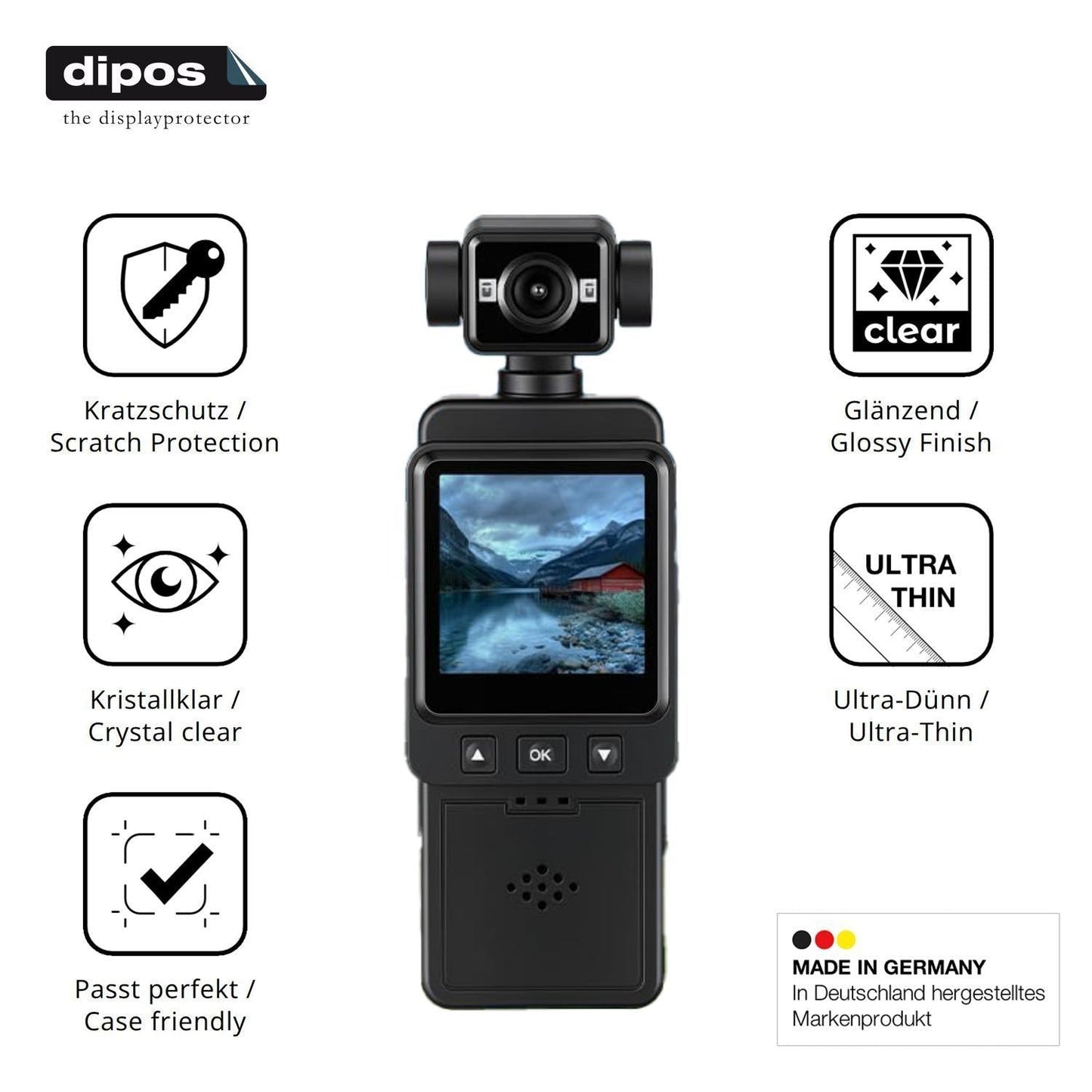 4x Schutzfolie klar für Zymblingst Mini Body-Cam 4 (7)