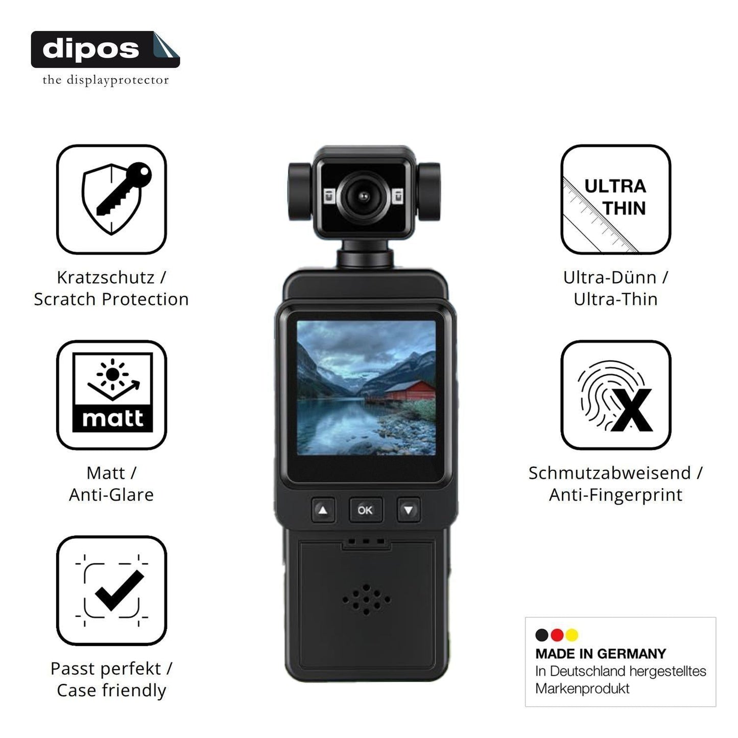 4x Schutzfolie matt für Zymblingst Mini Body-Cam 4 (7)