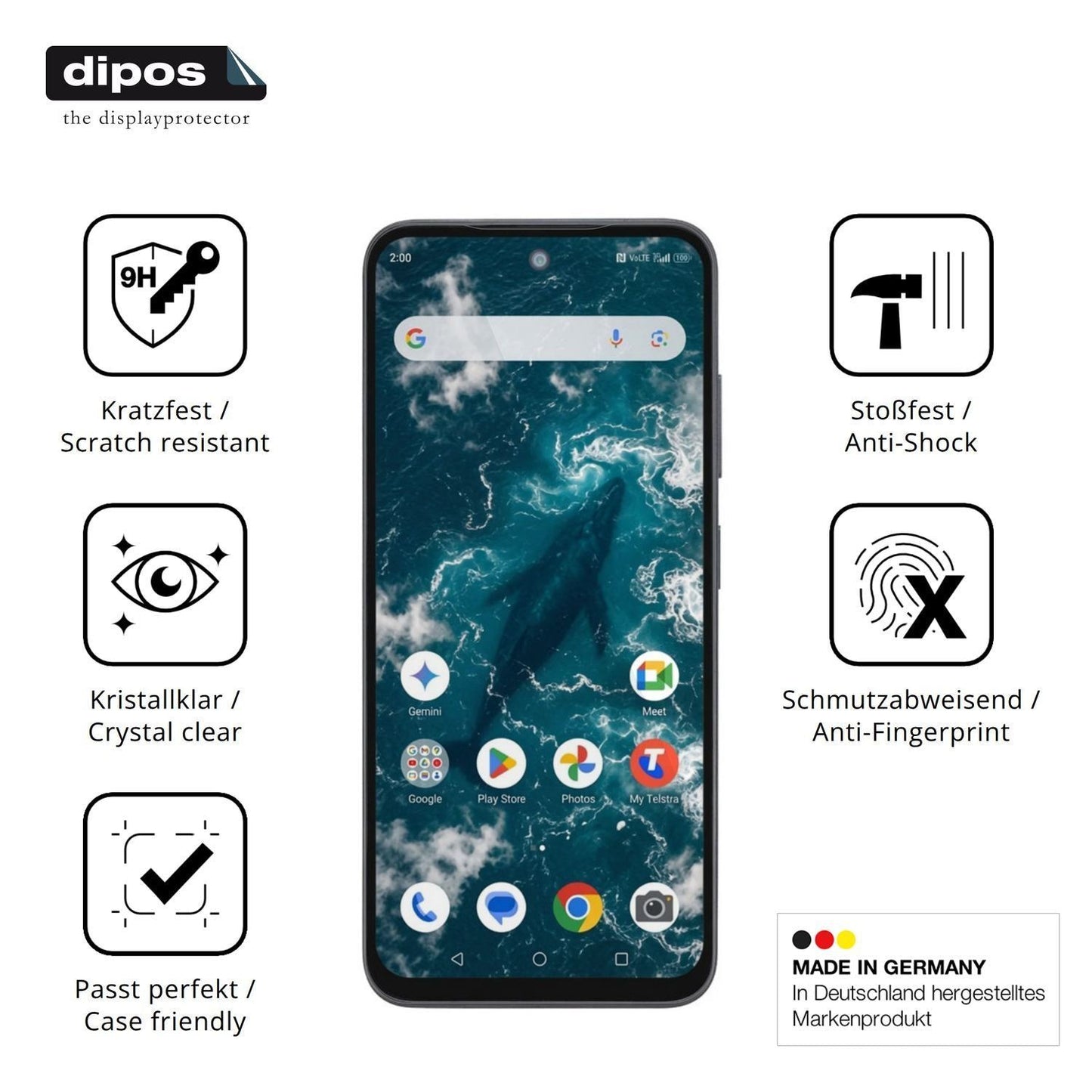 2x 9H Schutzfolie für Telstra T-Elite 2 5G Panzerf (7)