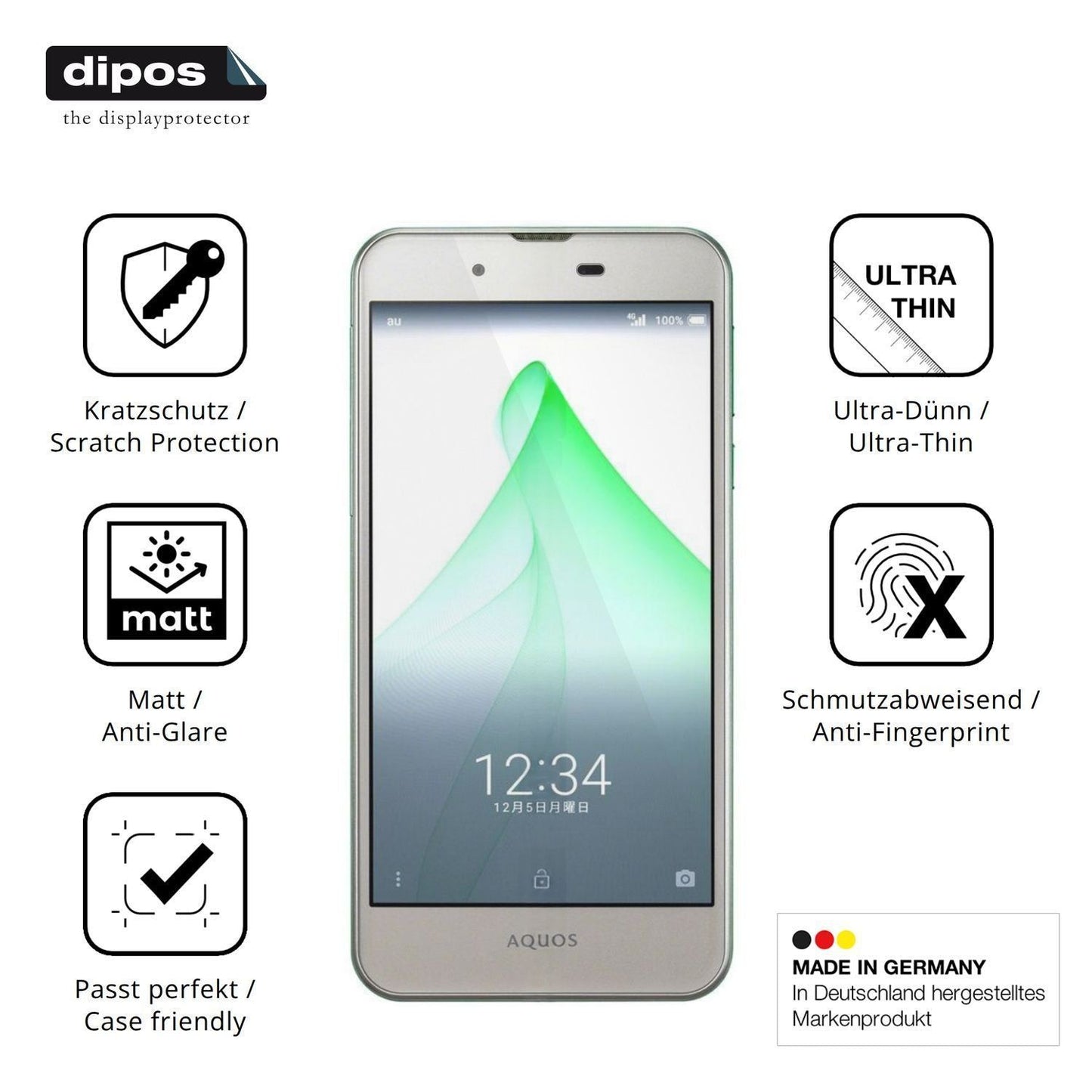 4x Schutzfolie matt für Sharp Aquos SHV37 Display- (7)