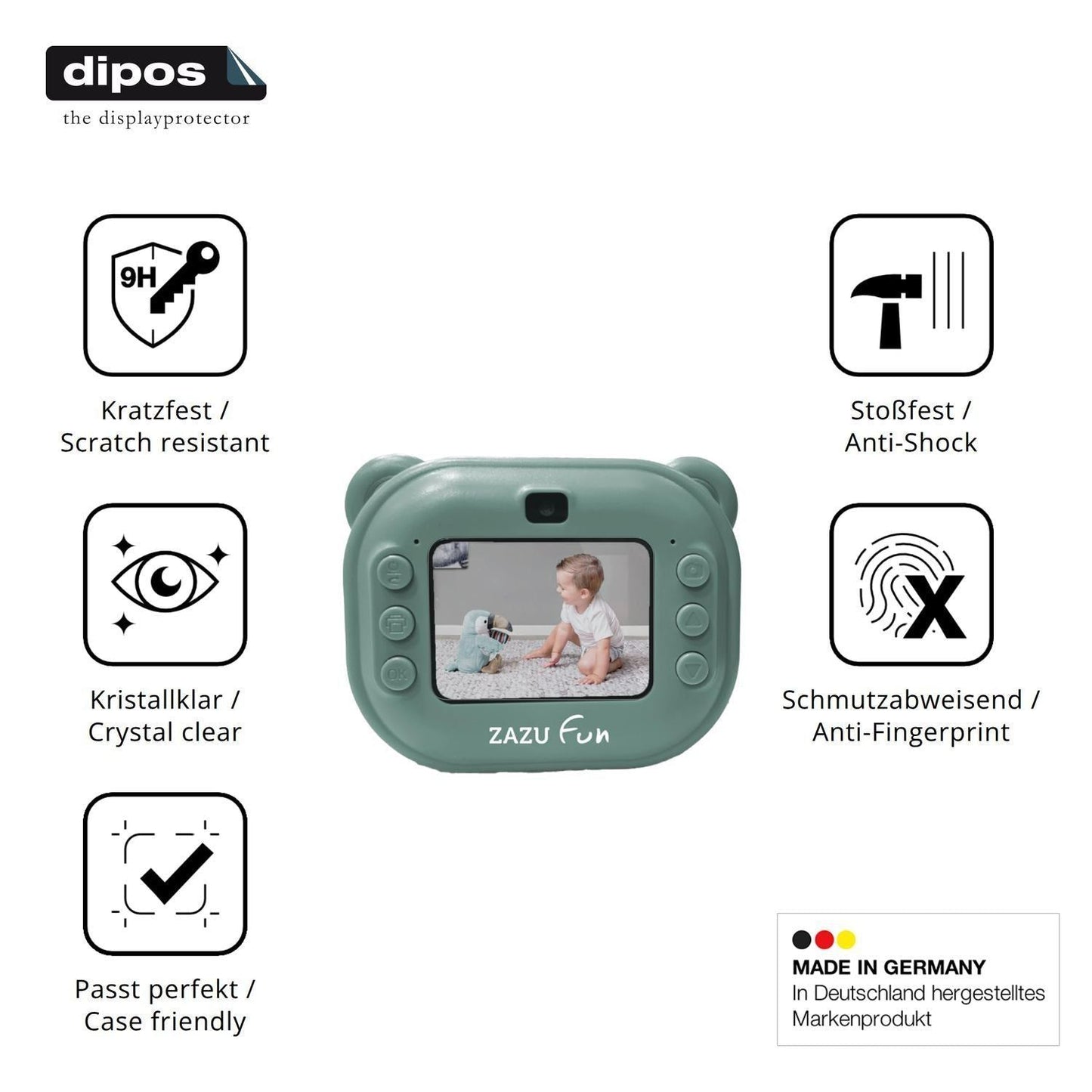 2x 9H Schutzfolie für ZAZU Kinder Sofortbild-Kamer (7)