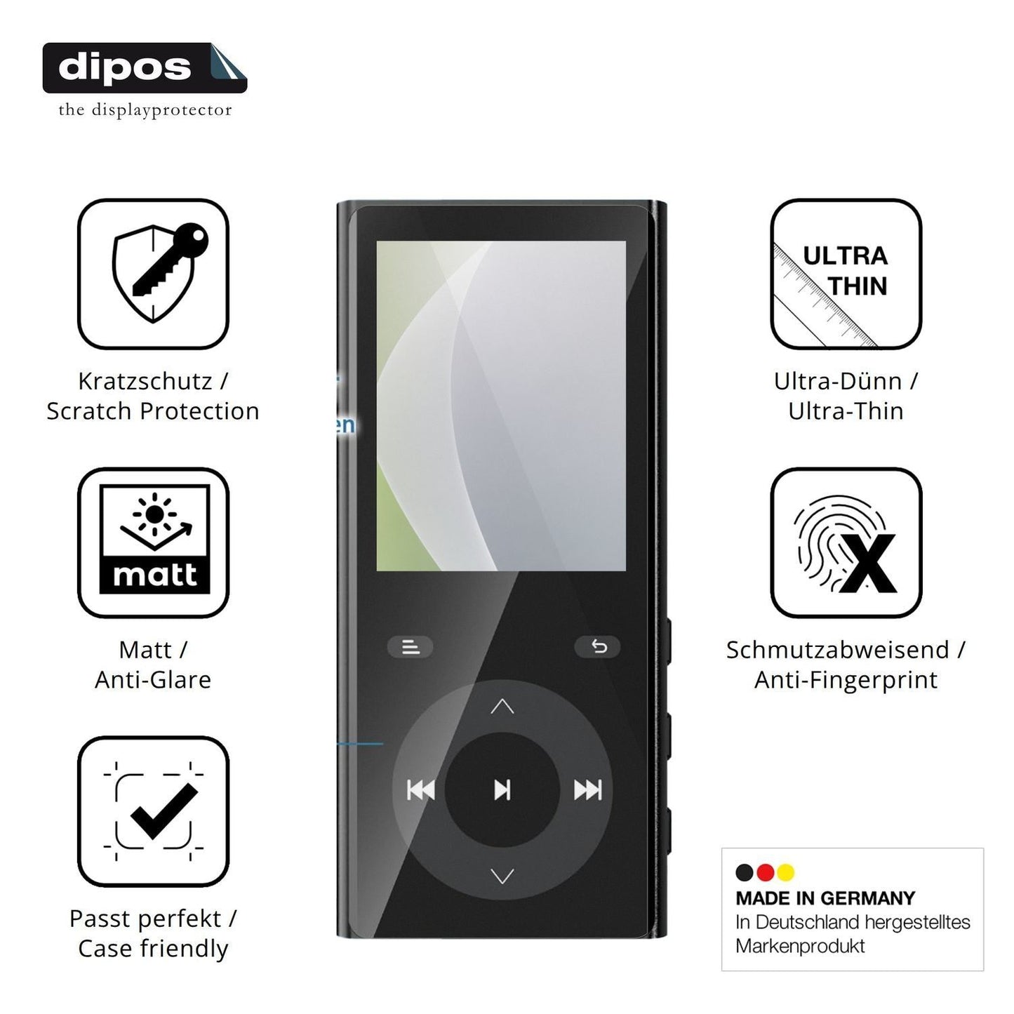 4x Schutzfolie matt für PlayerPure A9 Display-Schu (7)