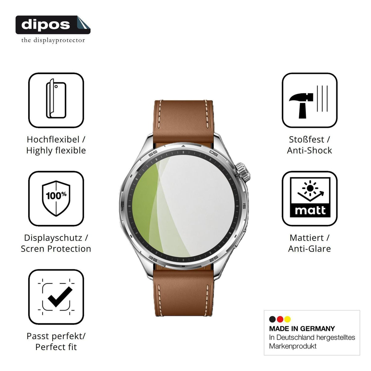 2x Full Cover Schutzfolie matt für Honor Watch 6 (7)