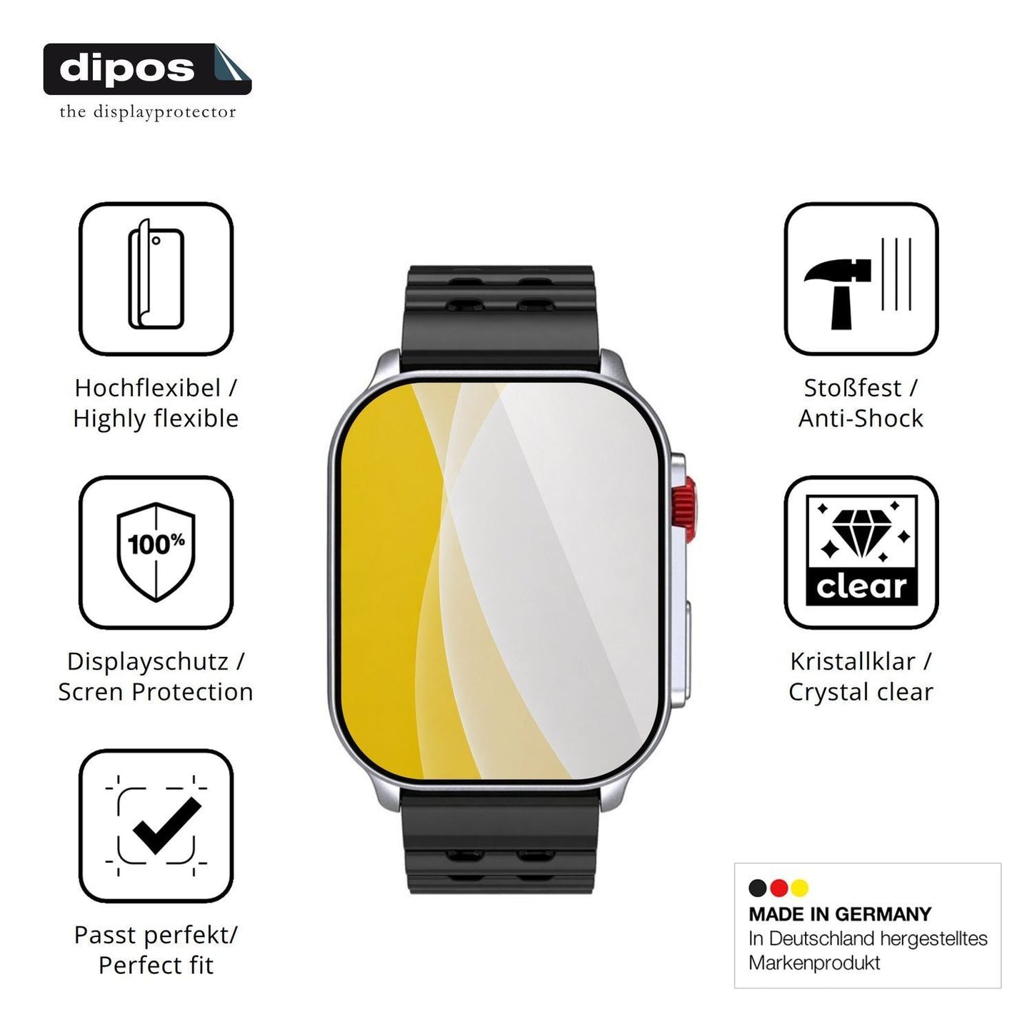 2x 3D Full Cover Schutzfolie für Meizu Watch M1 (7)
