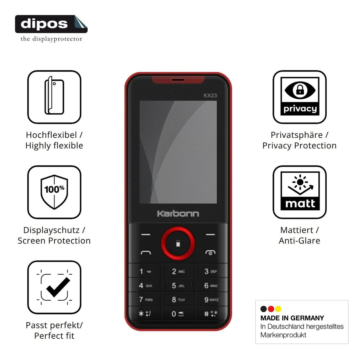 Full Cover Privacy Blickschutzfolie für Karbonn KX (5)