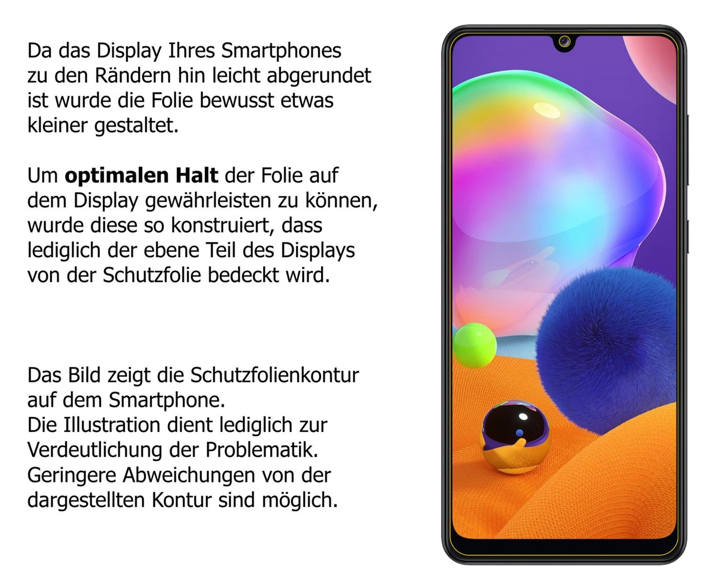 5x Schutzfolie klar für Samsung Galaxy A31 Display (5)