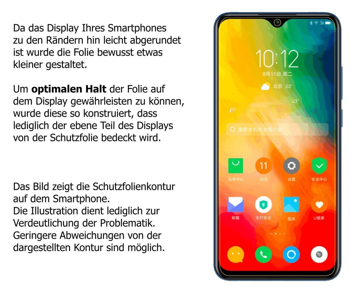 6x Schutzfolie matt für Lenovo K6 Enjoy Display-Sc (6)