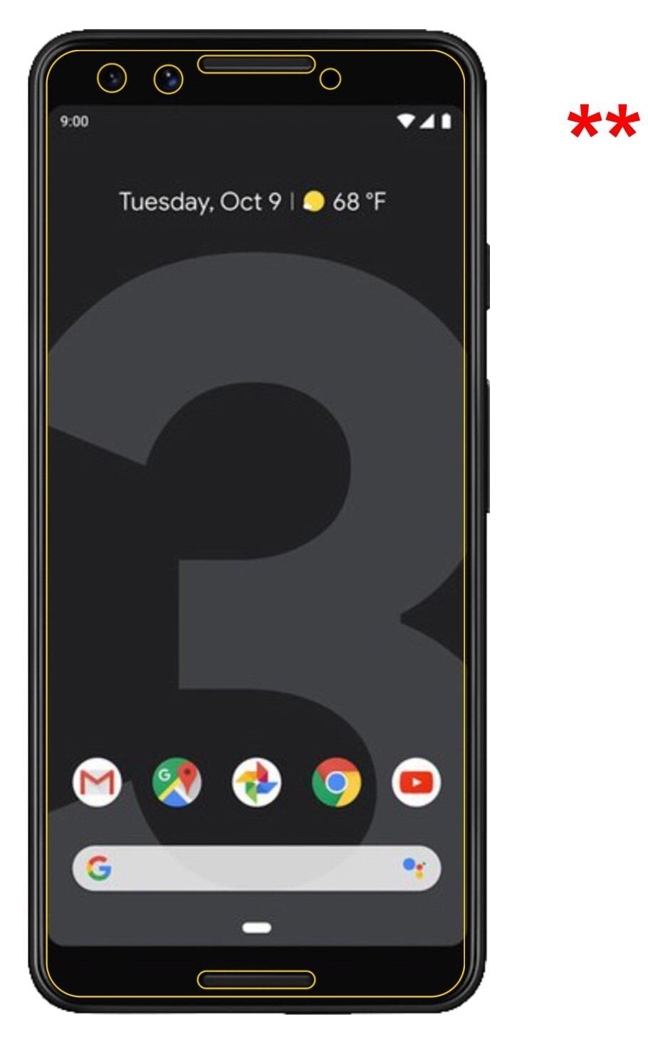 Blickschutzfolie für Google Pixel 3 matt Schutzfol (5)
