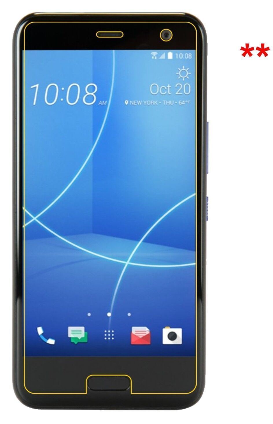 5x Schutzfolie klar für HTC U11 Life Display-Schut (5)