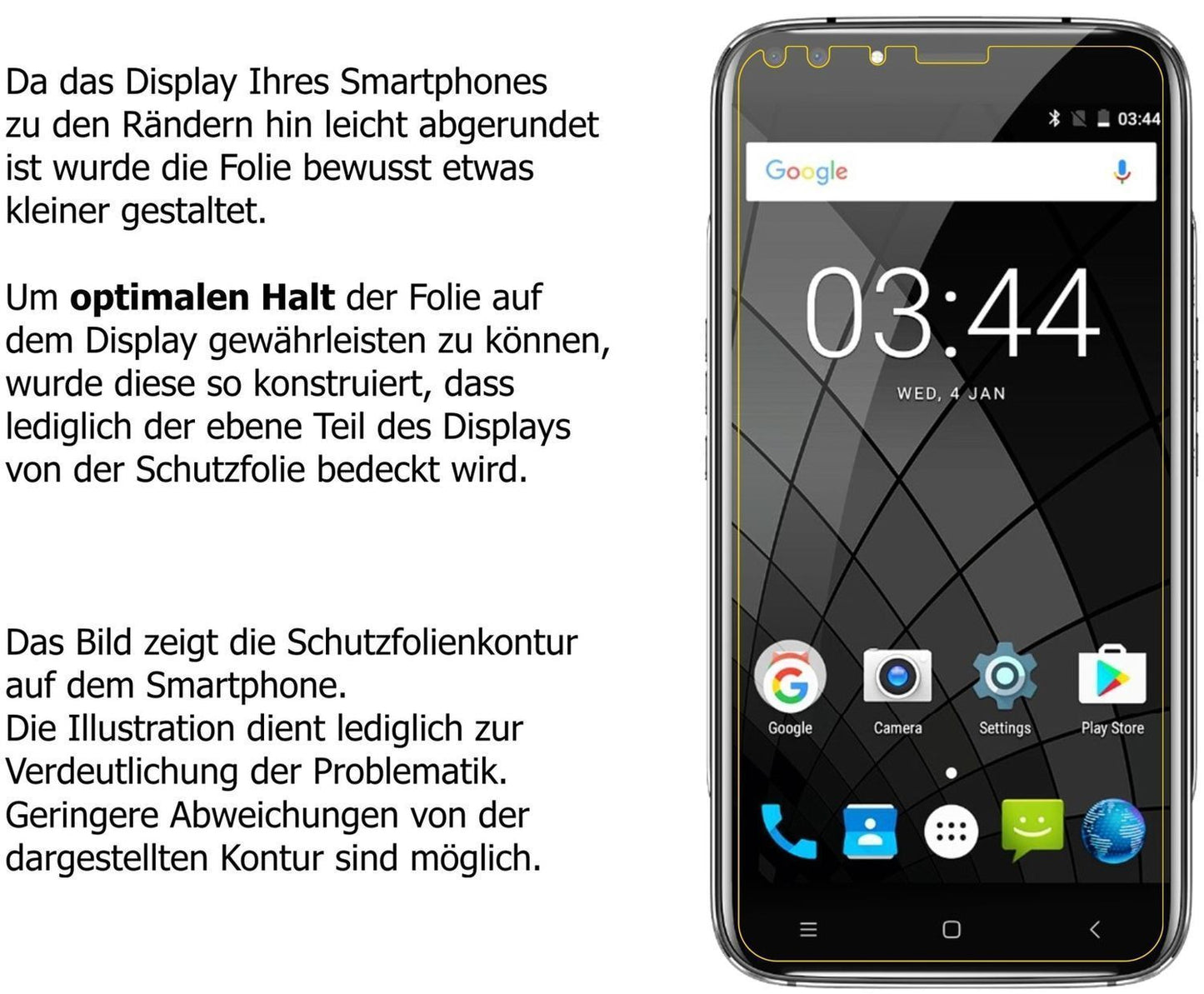 2x 9H Schutzfolie matt für Oukitel U22 (5,5 Zoll) (9)